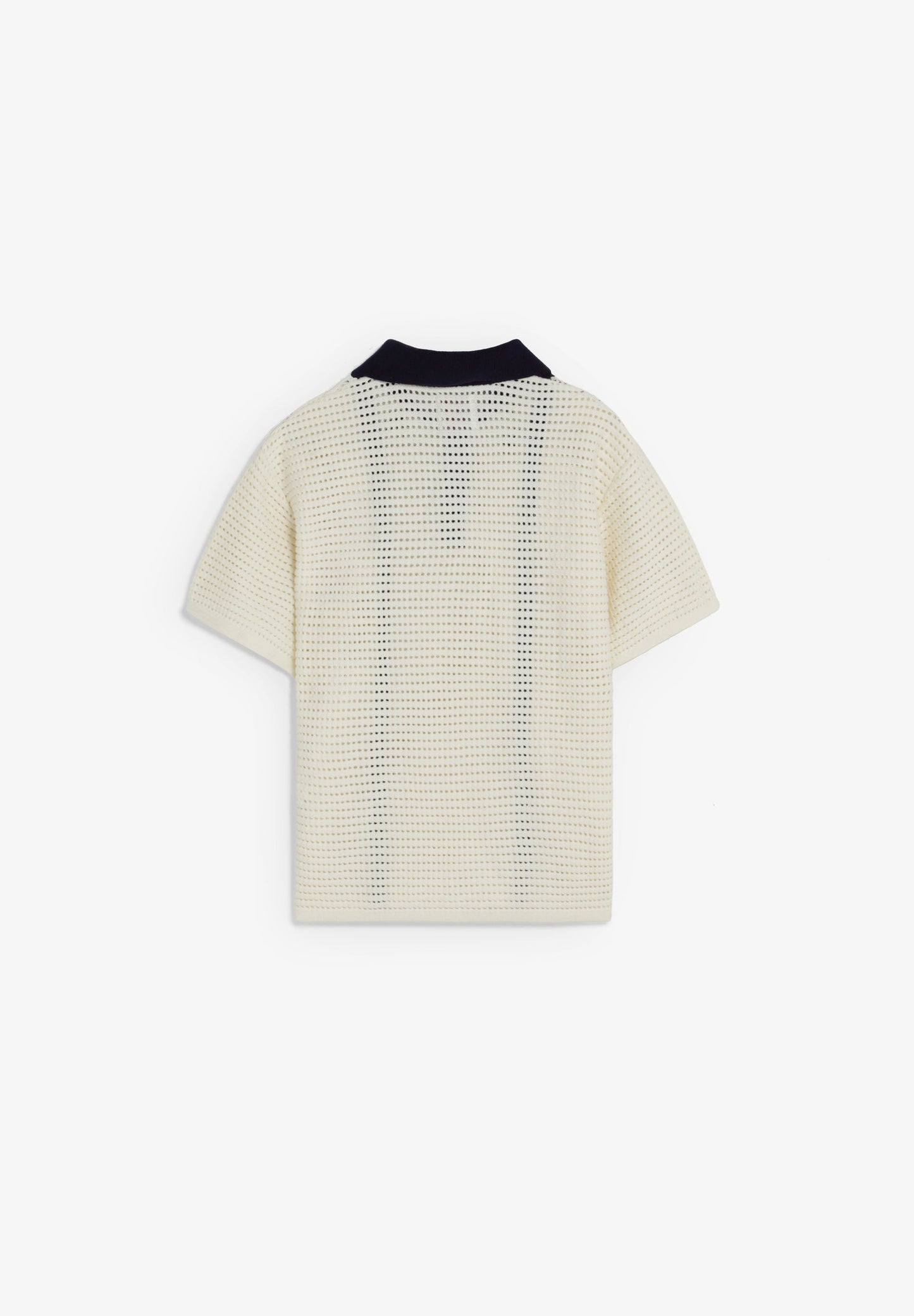CONTRAST FINE-KNIT POLO SHIRT