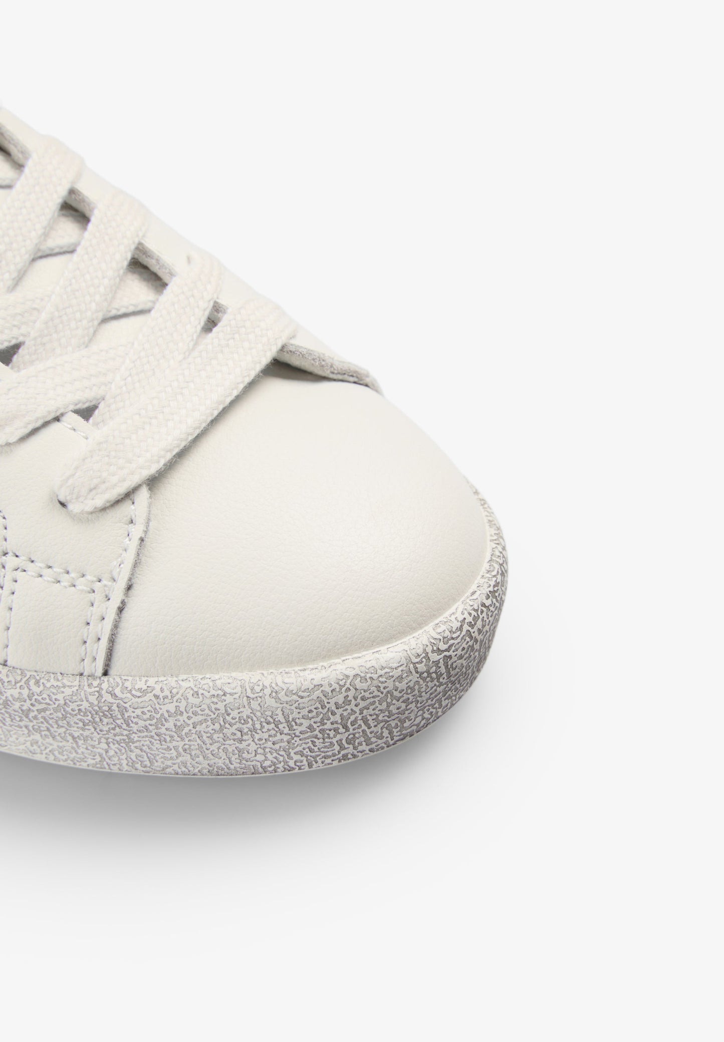 METALLIC CONTRAST LEATHER SNEAKERS