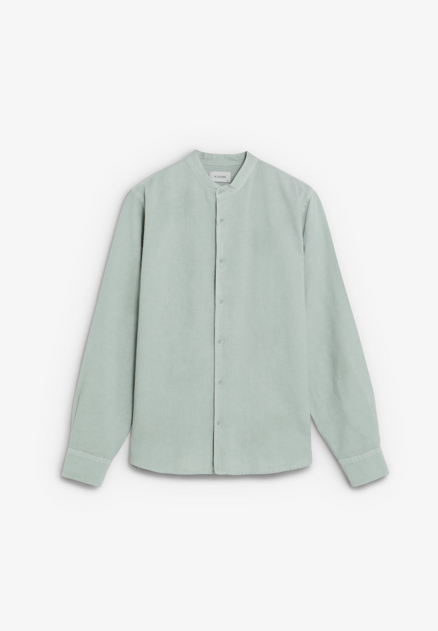 LINEN SHIRT WITH STAND-UP COLLAR