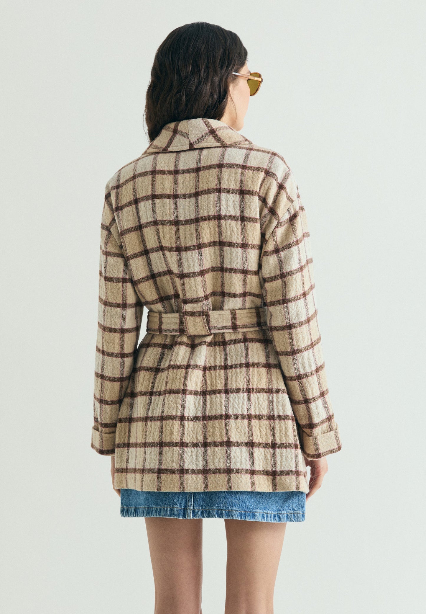 CHECK CLOTH COAT