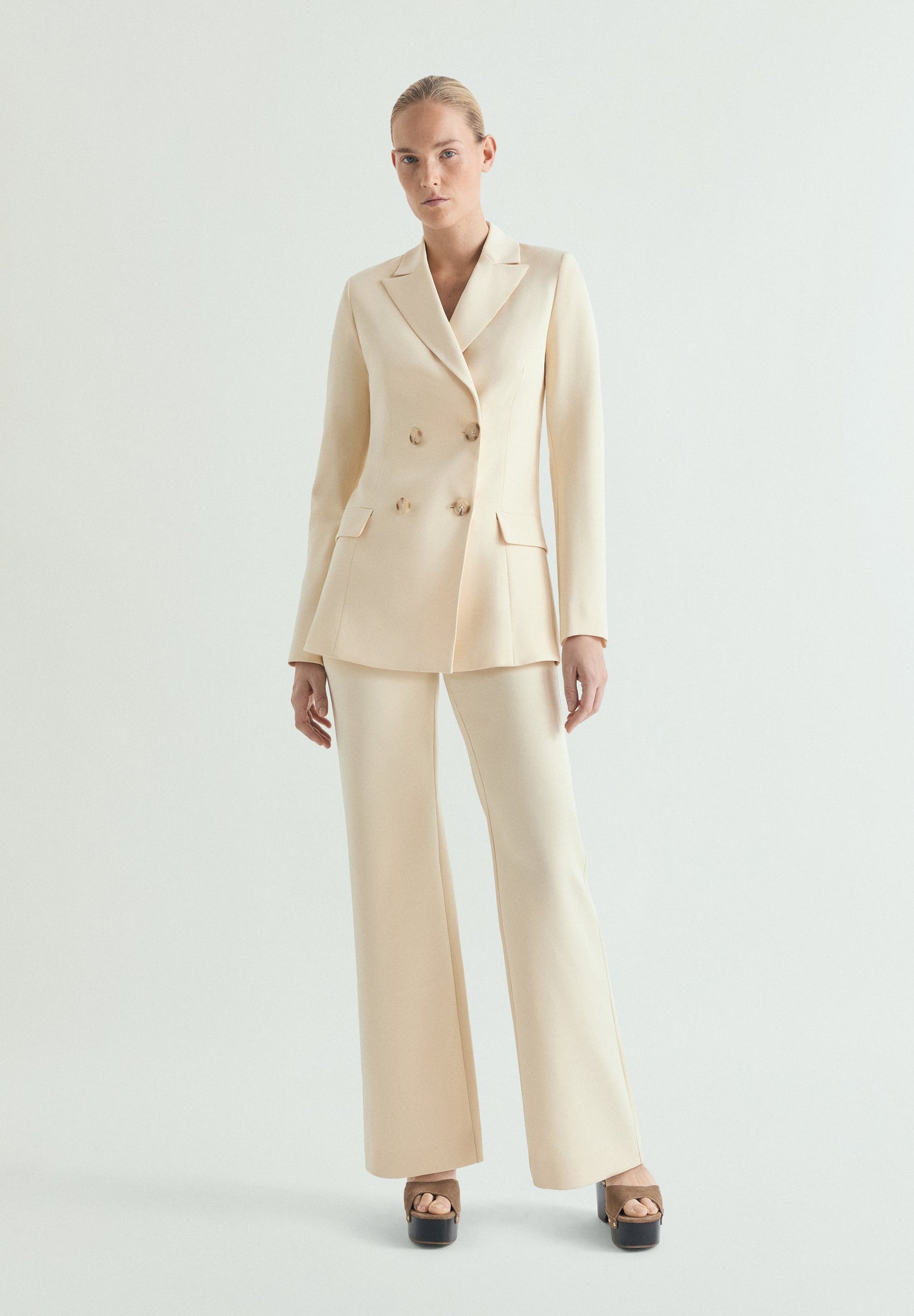 PLAIN DOUBLE-BREASTED BLAZER