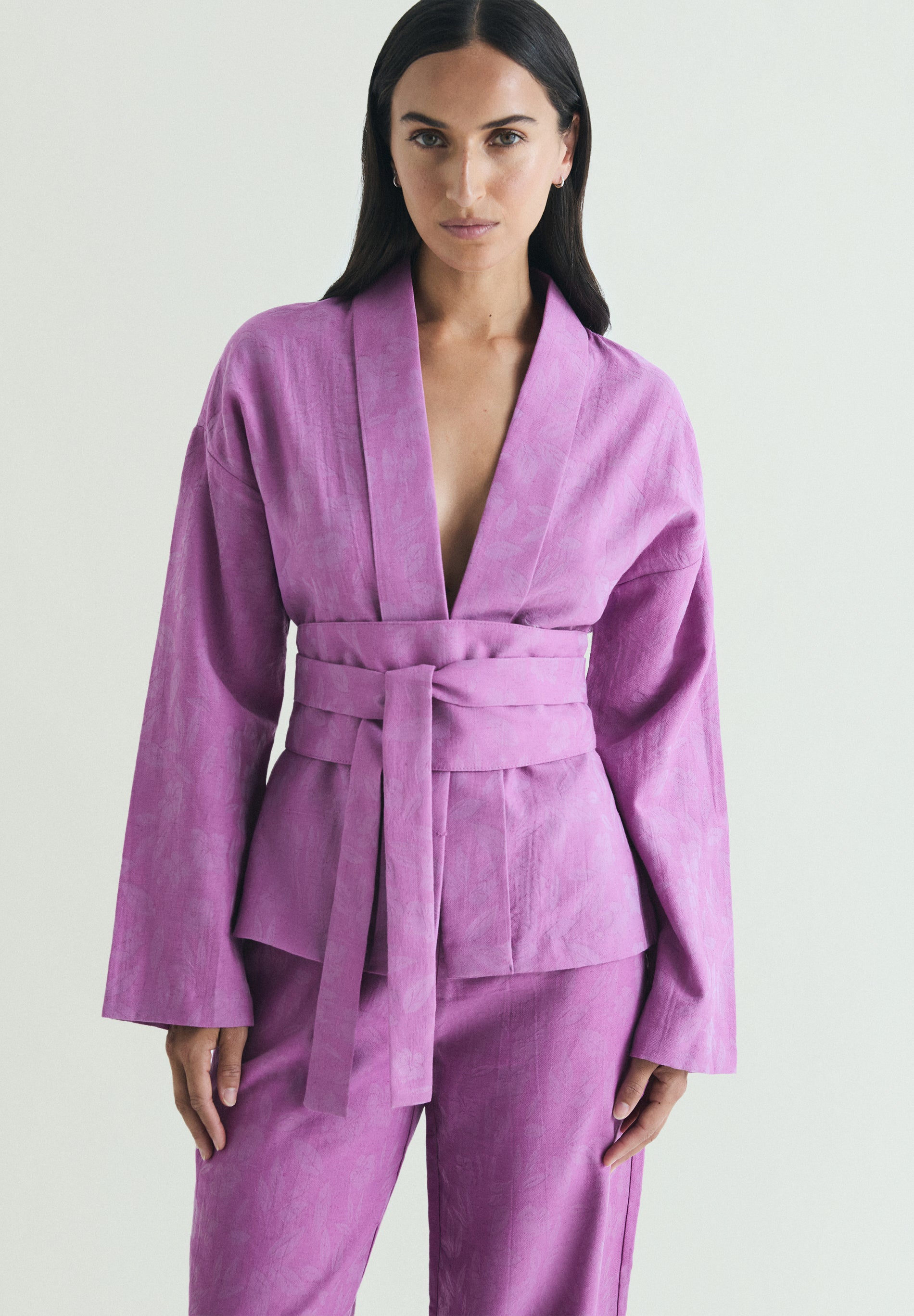 JACQUARD KIMONO BLAZER