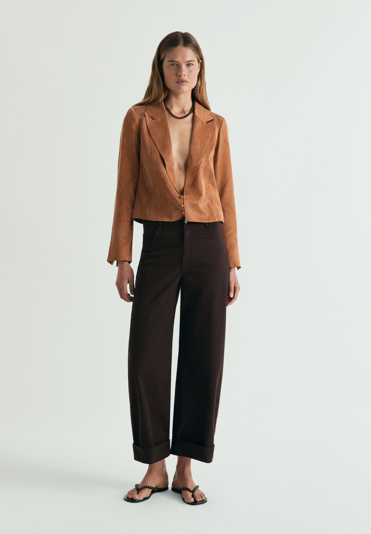 CROPPED JACQUARD BLAZER