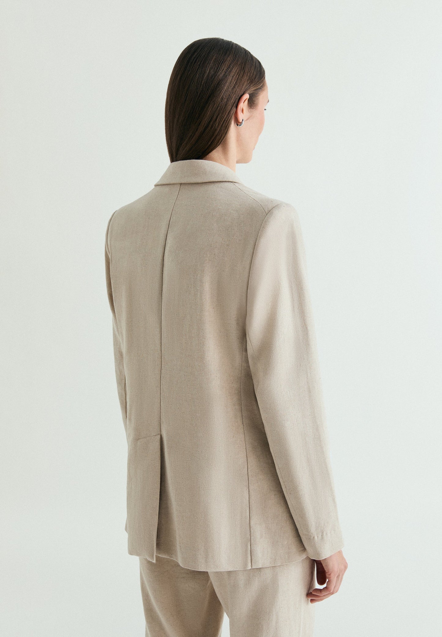 BLAZER WITH PERFORATED BELT