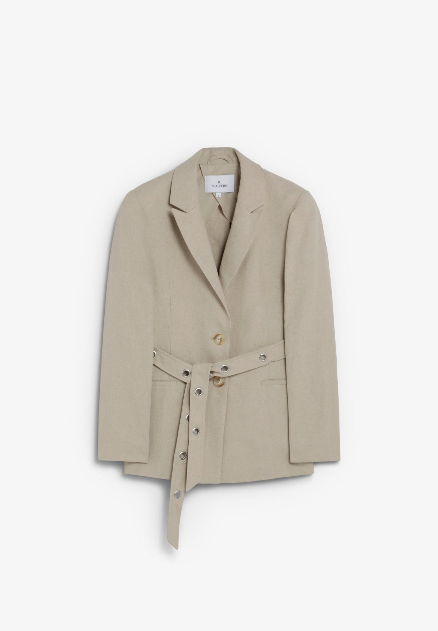 BLAZER WITH PERFORATED BELT