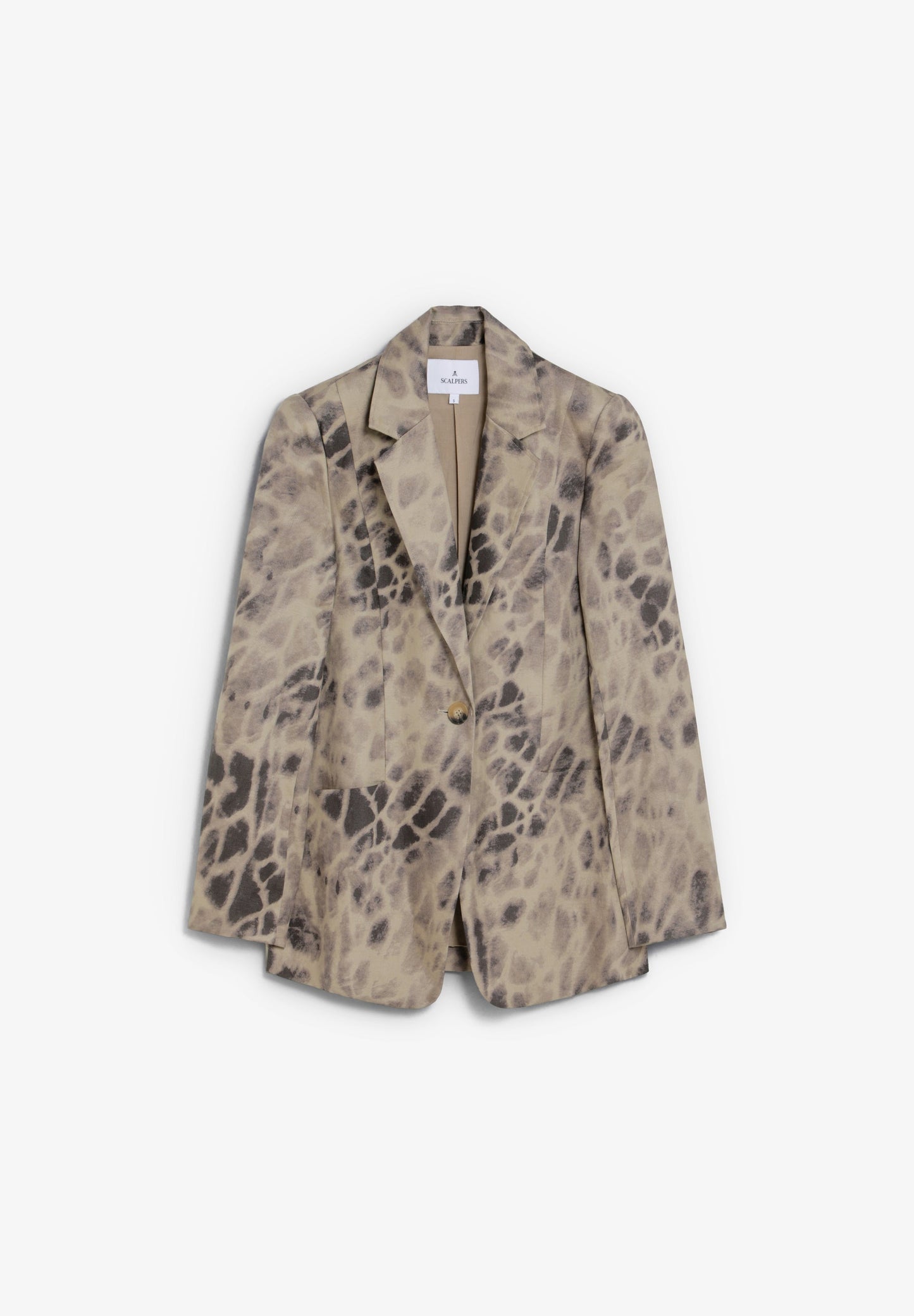 PRINTED LINEN BLAZER