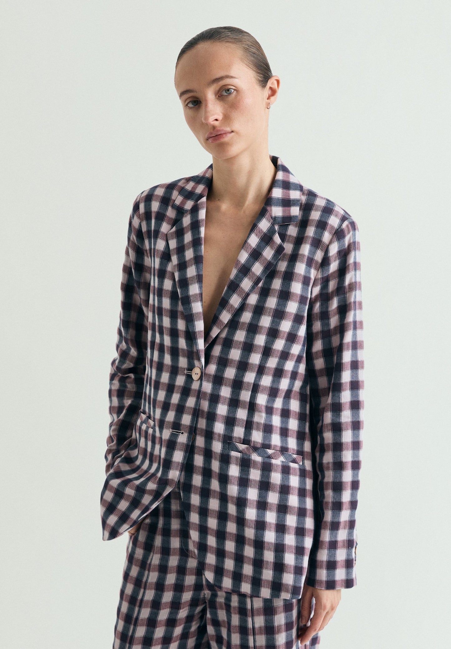 GINGHAM BLAZER