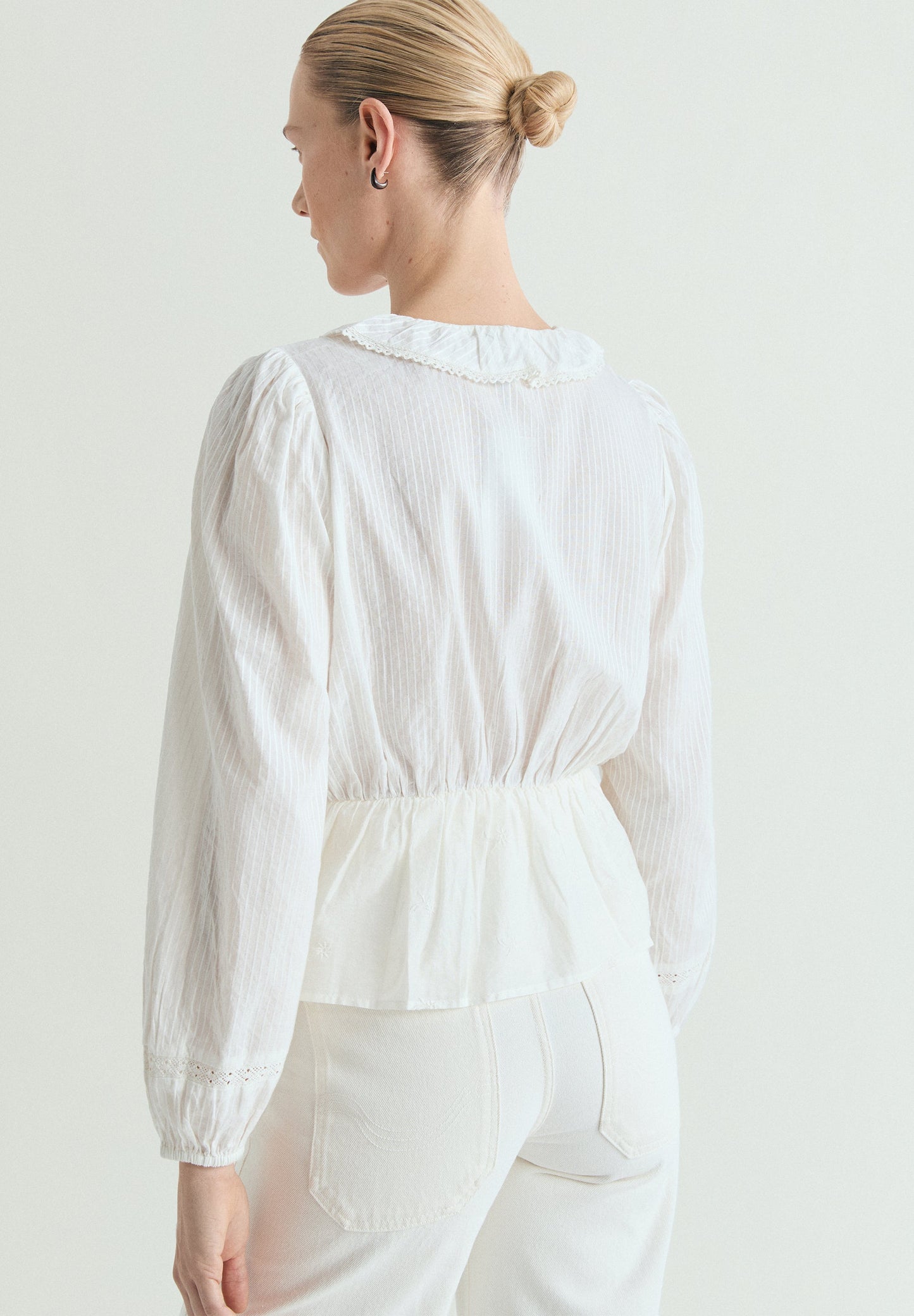 BLOUSE WITH RUFFLES AND RUCHED DETAILS