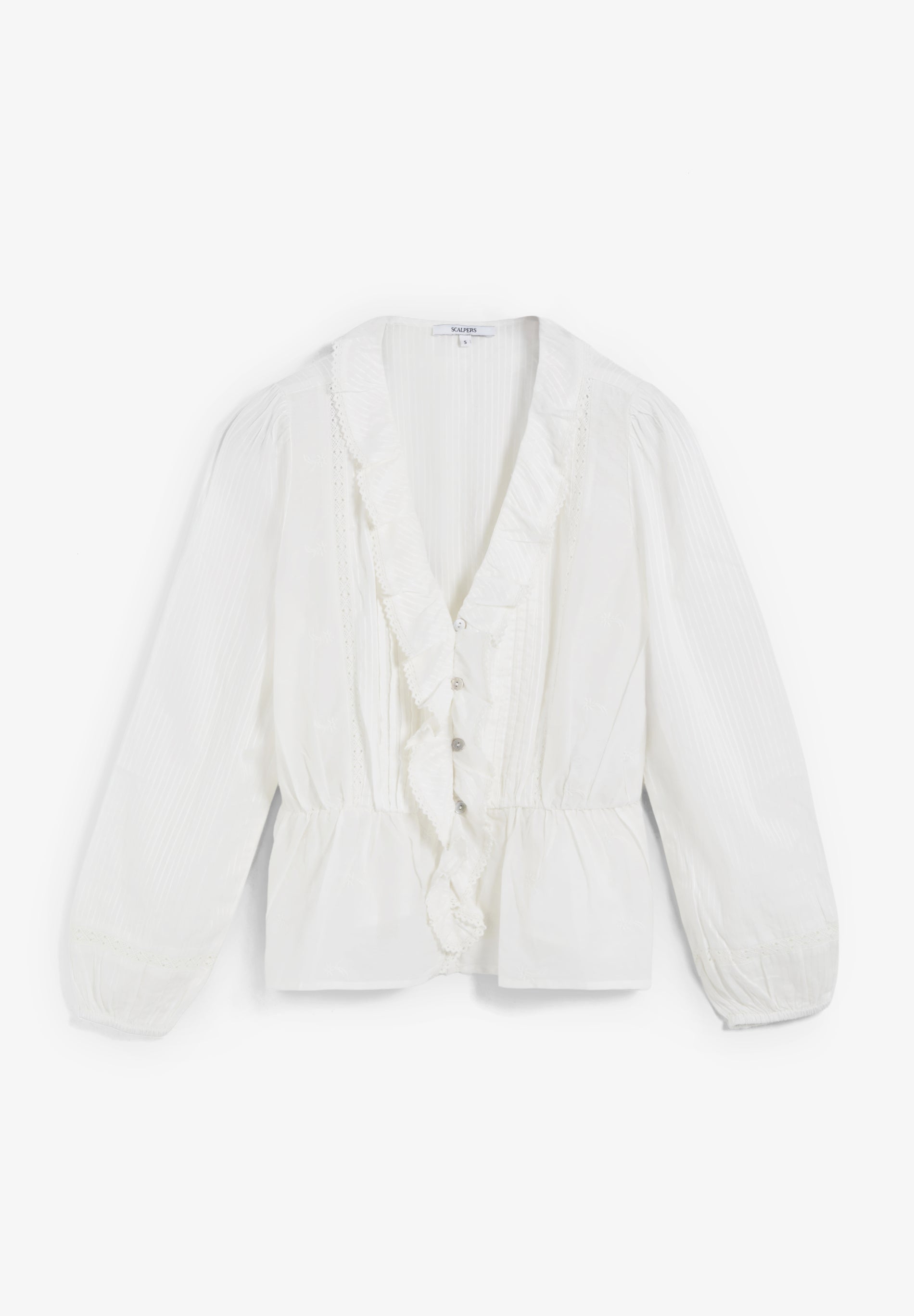 BLOUSE WITH RUFFLES AND RUCHED DETAILS