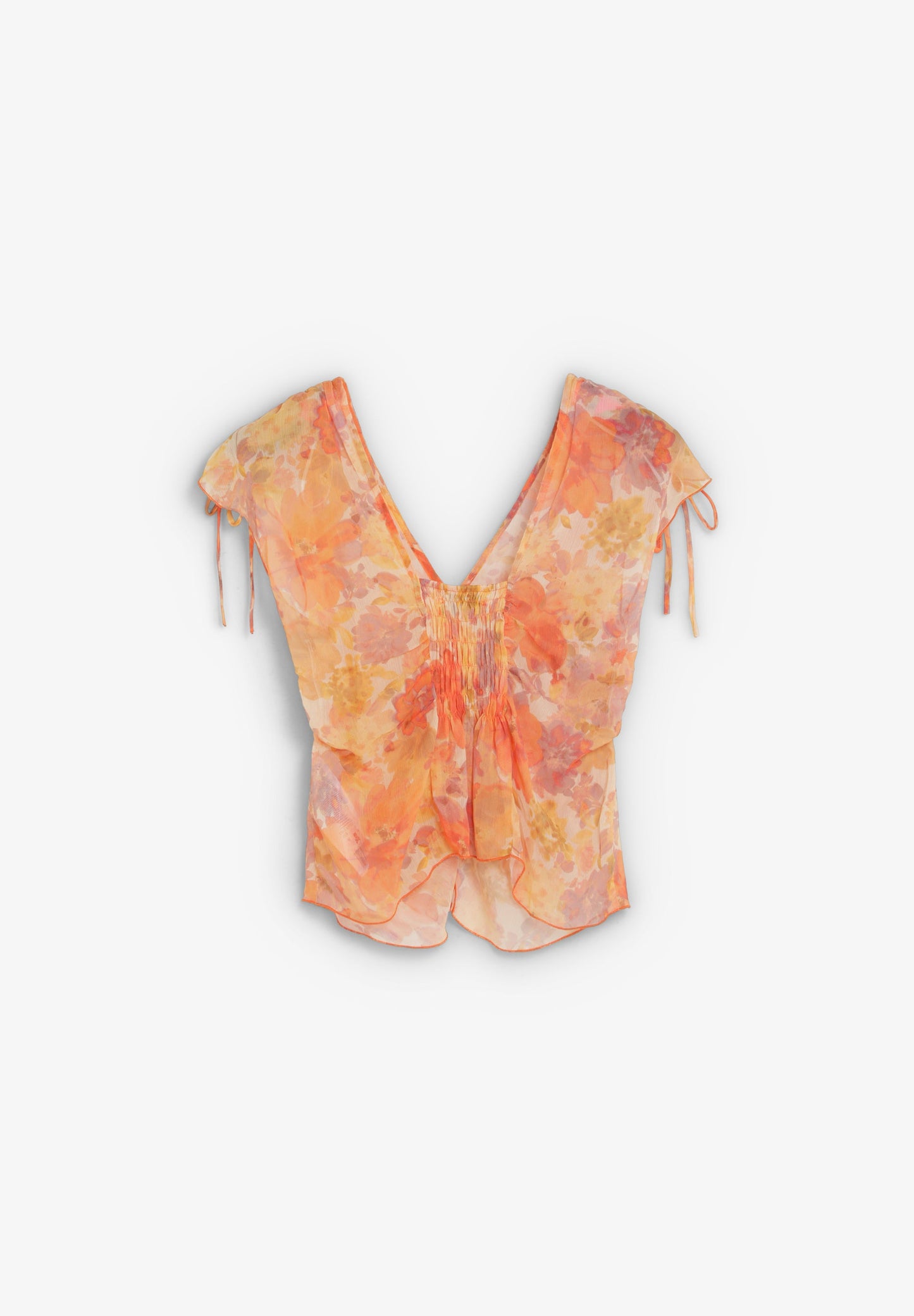 FLORAL GATHERED BLOUSE