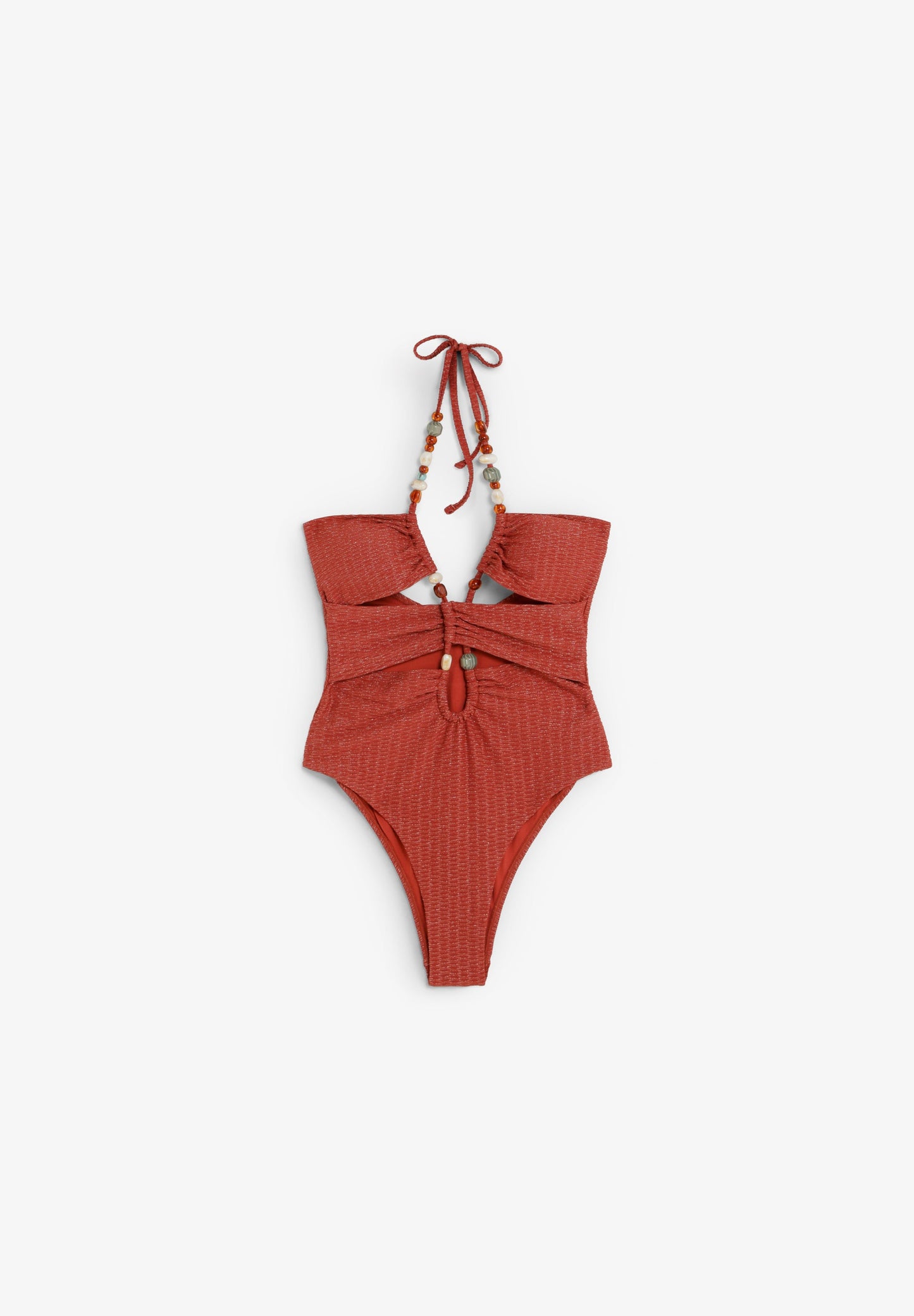 LUREX SWIMSUIT WITH BEADS