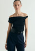 ASYMMETRIC DRAPED T-SHIRT