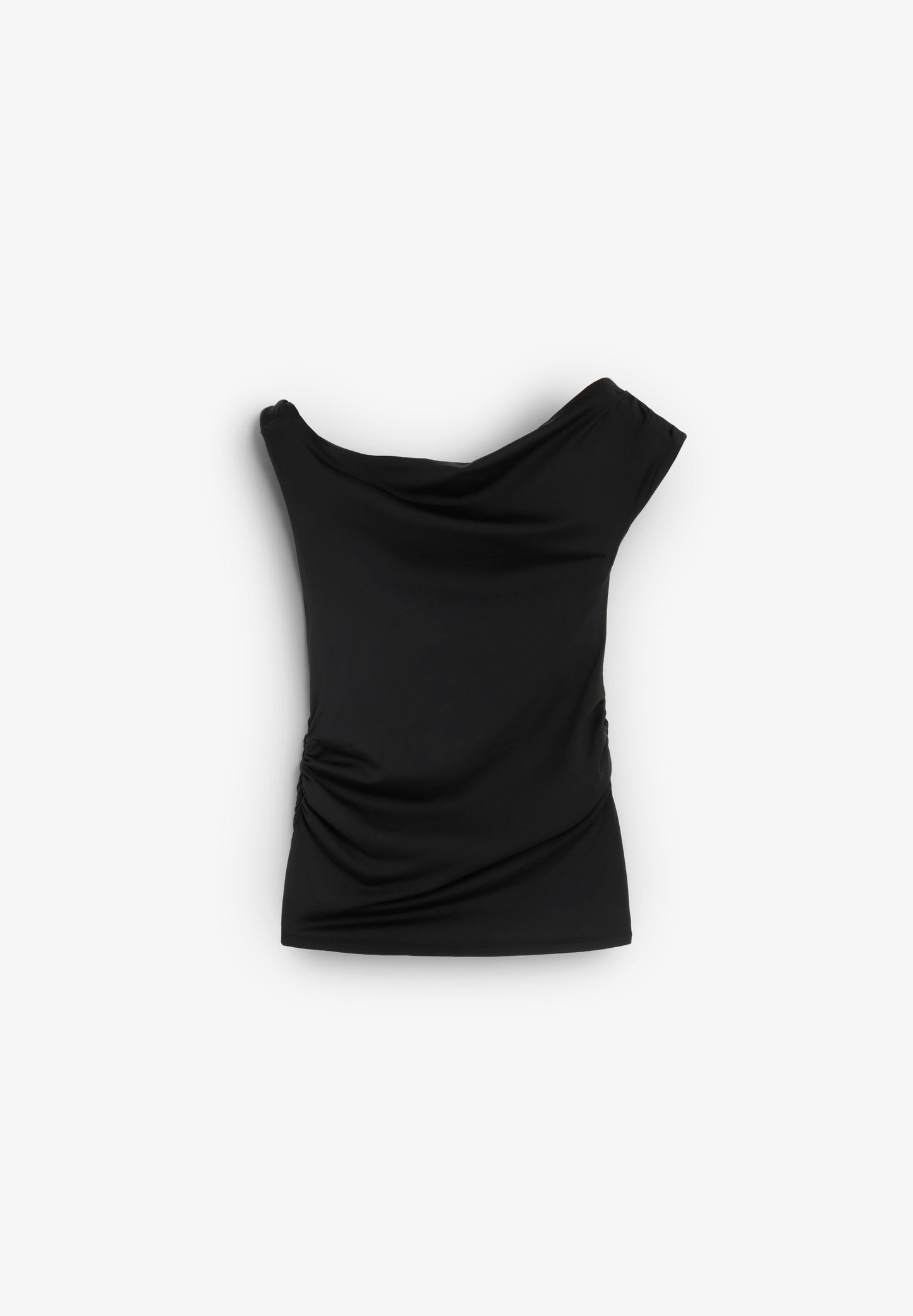 ASYMMETRIC DRAPED T-SHIRT
