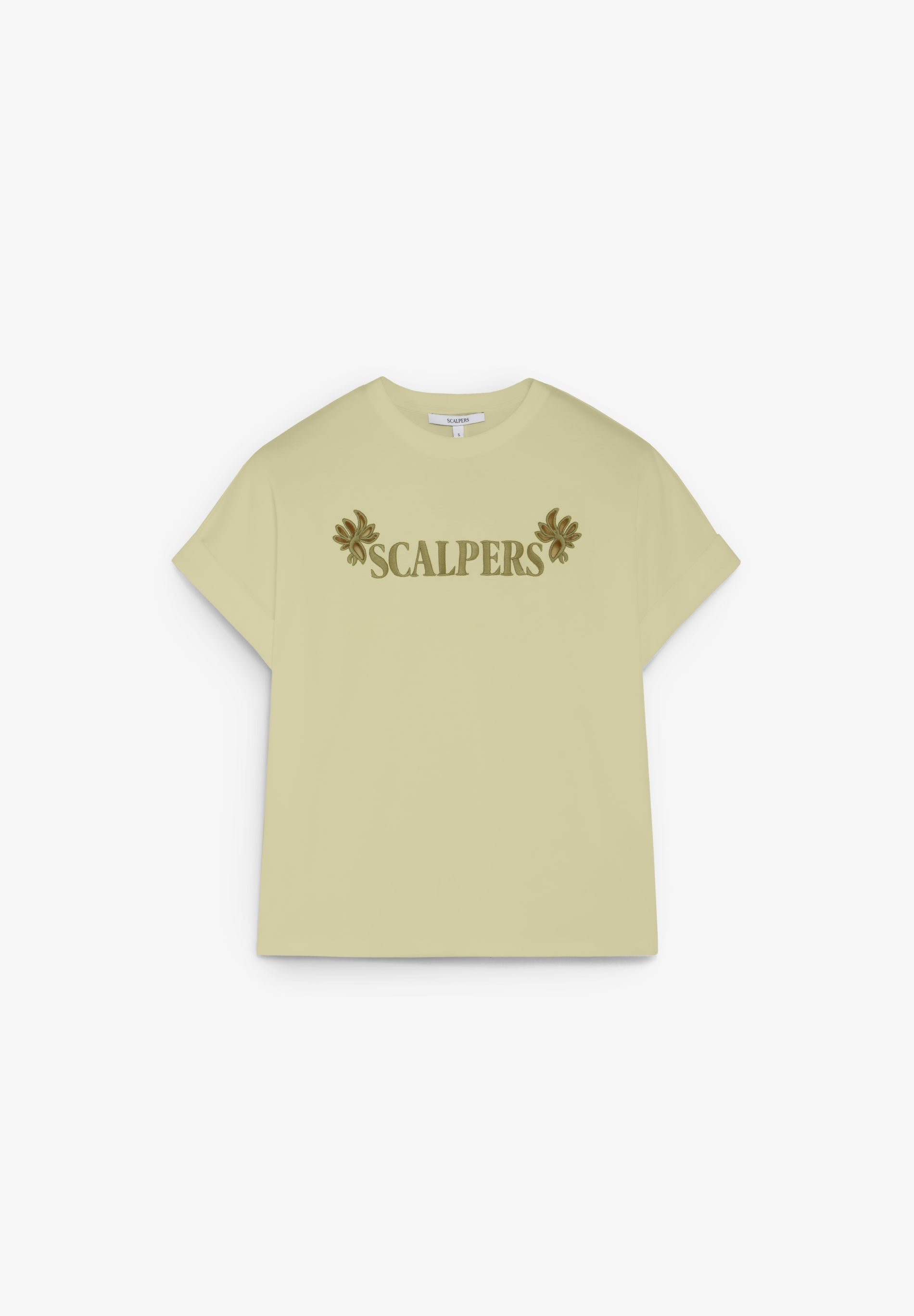 CONTRAST EMBROIDERED T-SHIRT