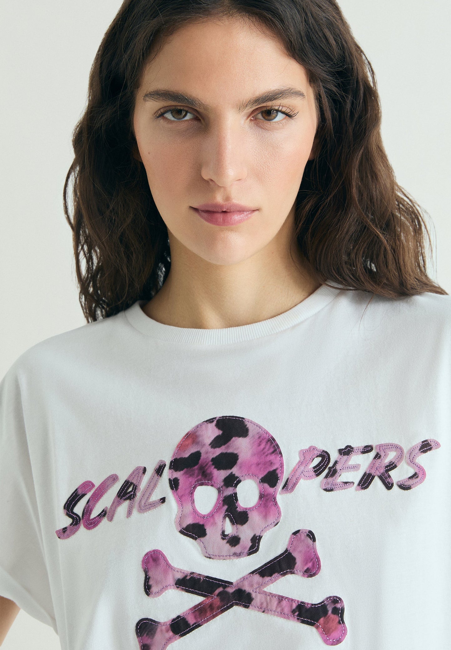 ANIMAL PRINT T-SHIRT WITH SKULL