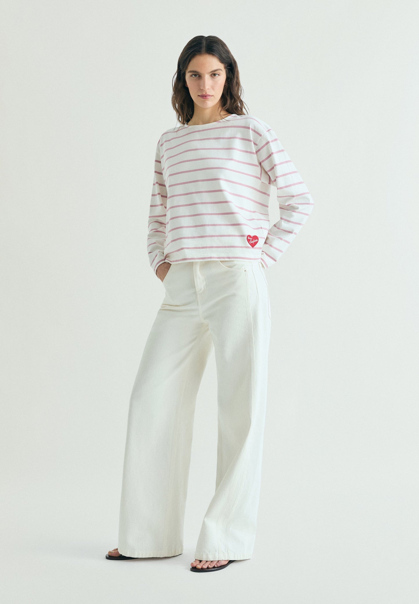 STRIPED T-SHIRT WITH PATCH