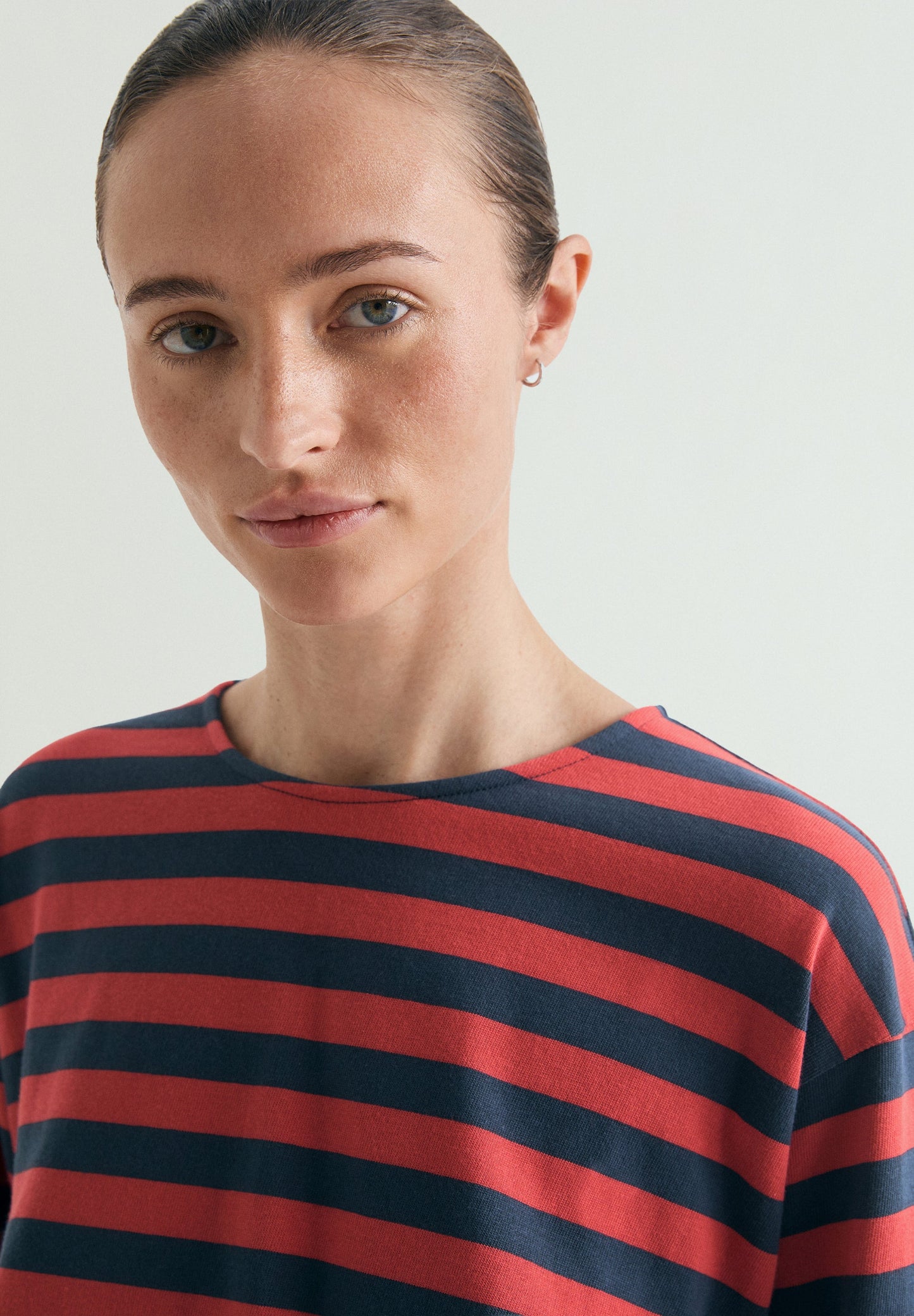 STRIPED T-SHIRT WITH PATCH