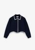 CONTRAST FINE KNIT CARDIGAN