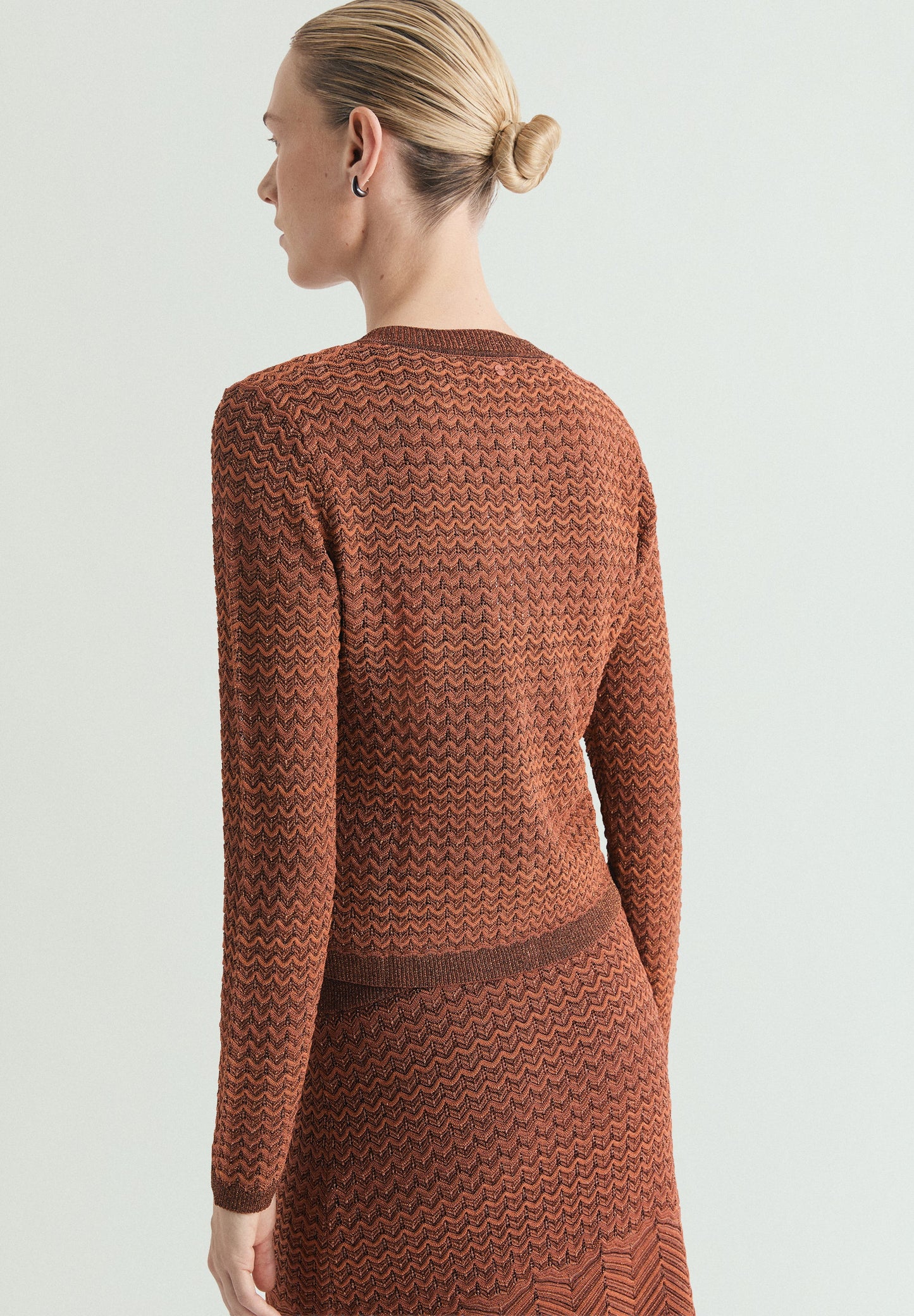 METALLIC KNIT CARDIGAN