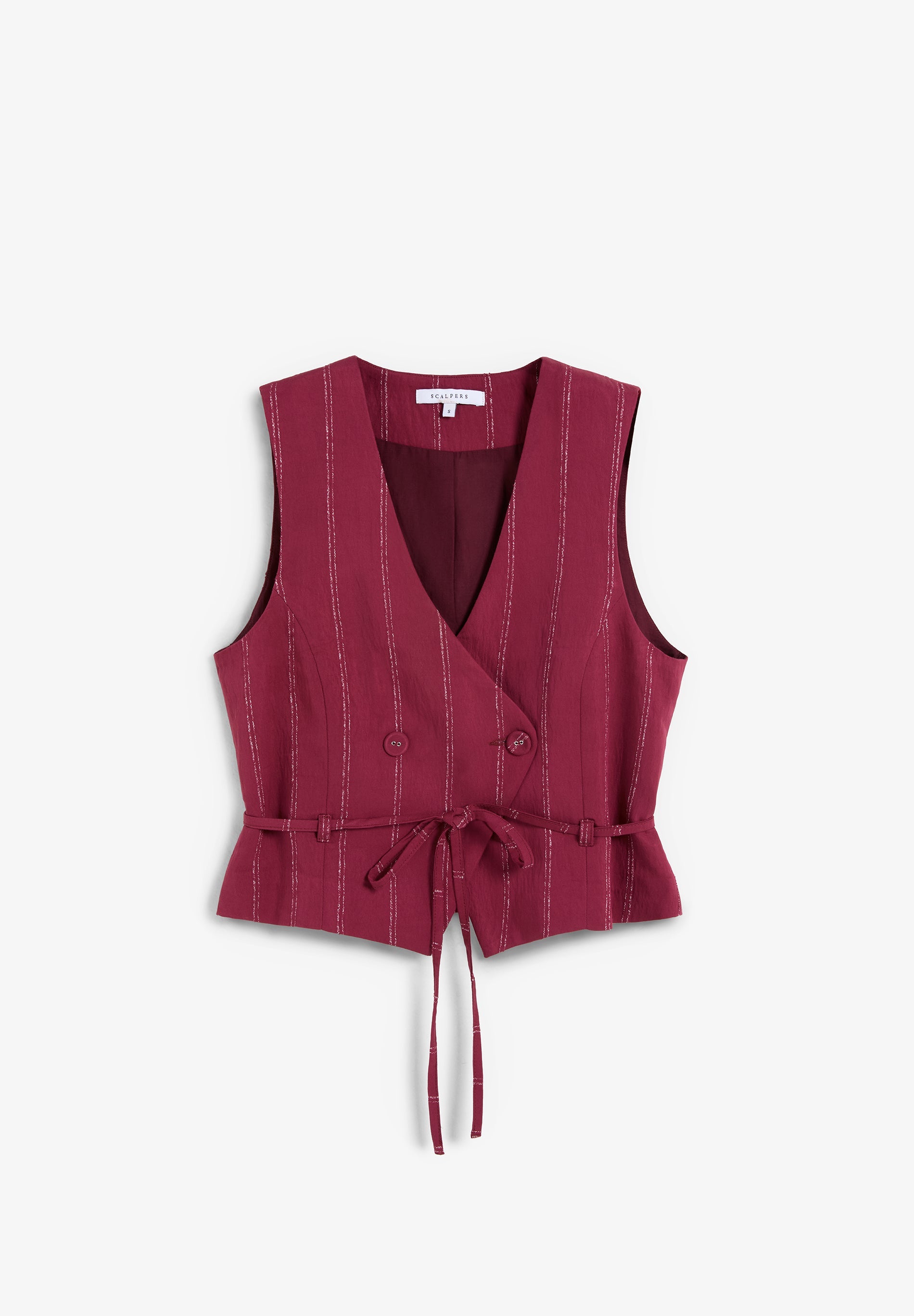 LONG DOUBLE-BREASTED WAISTCOAT