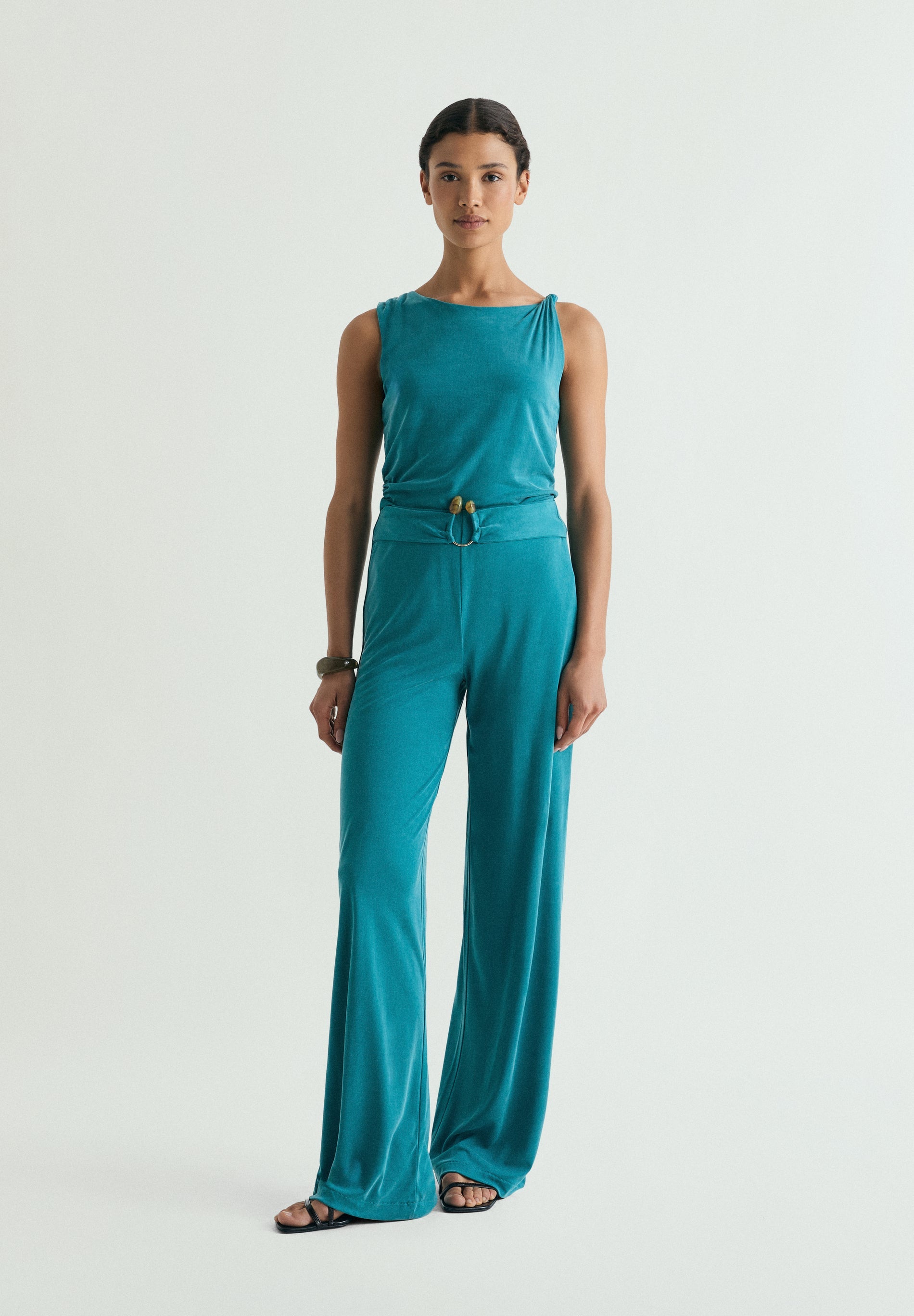 FLOWING TROUSERS WITH BELT