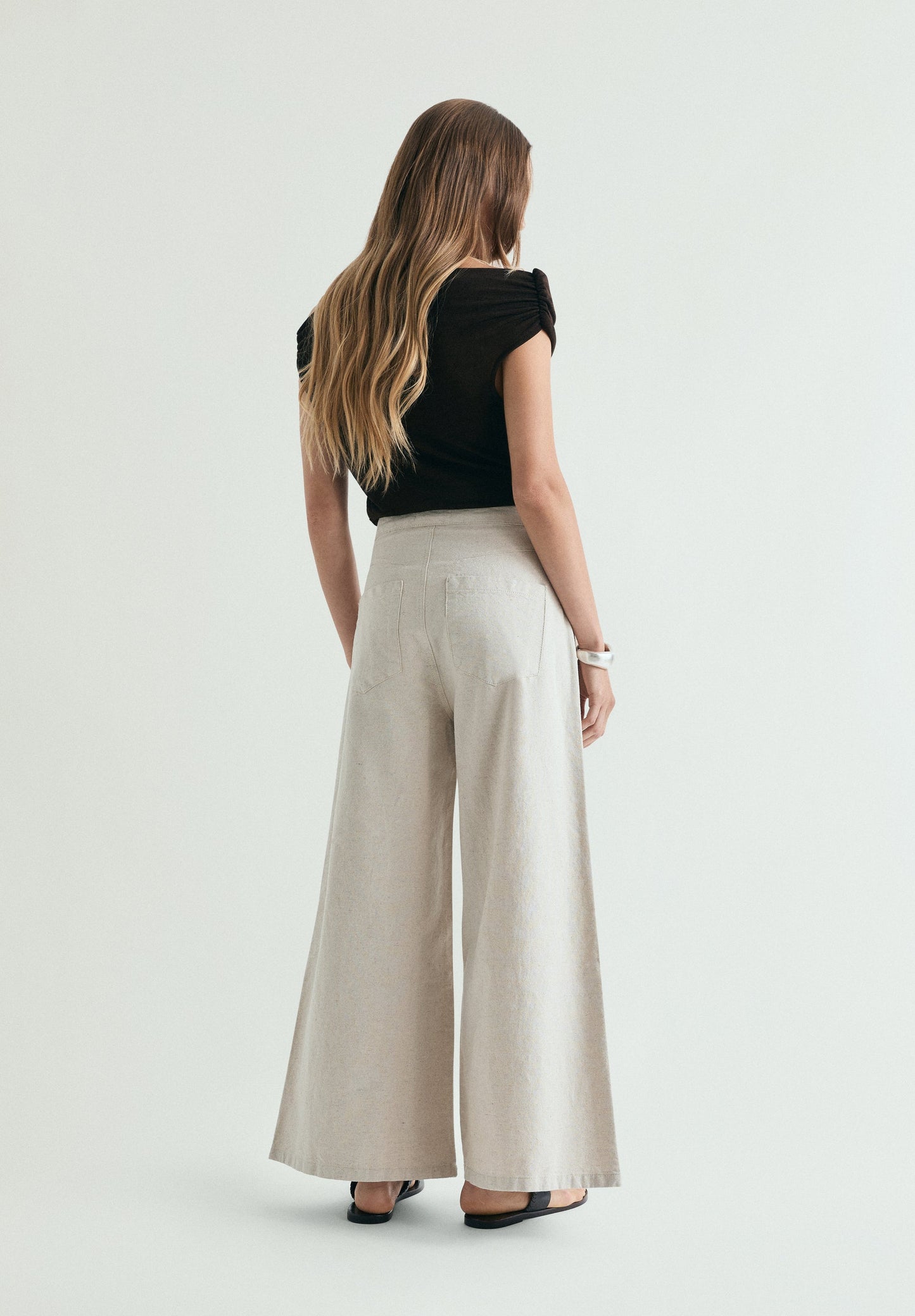 DART LINEN TROUSERS