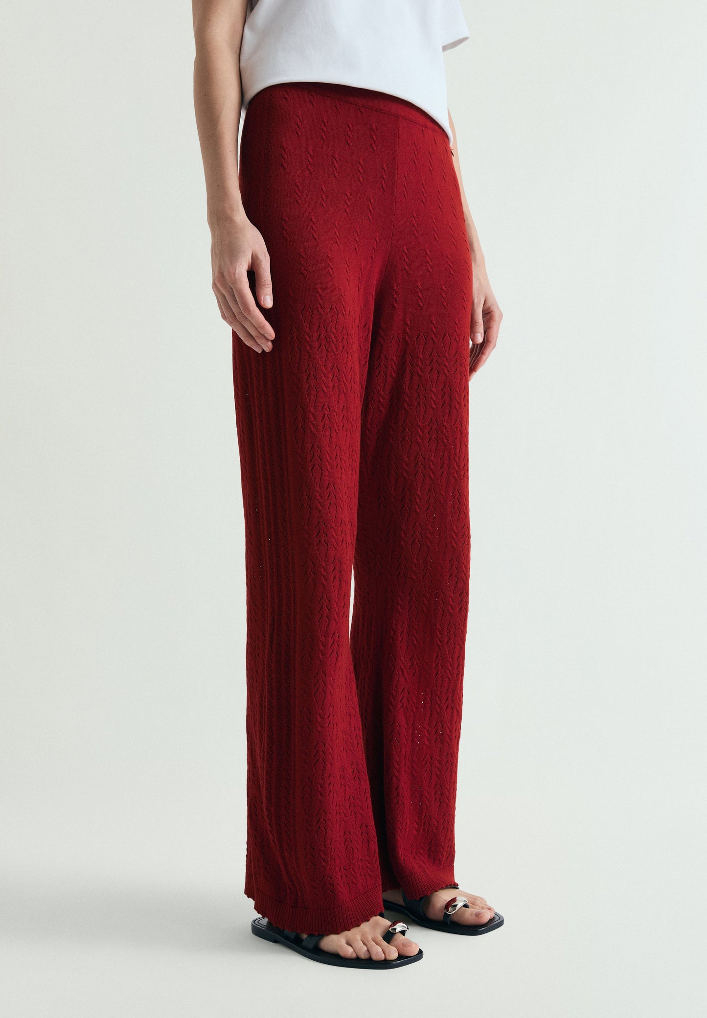 POINTELLE CUT-OUT TROUSERS