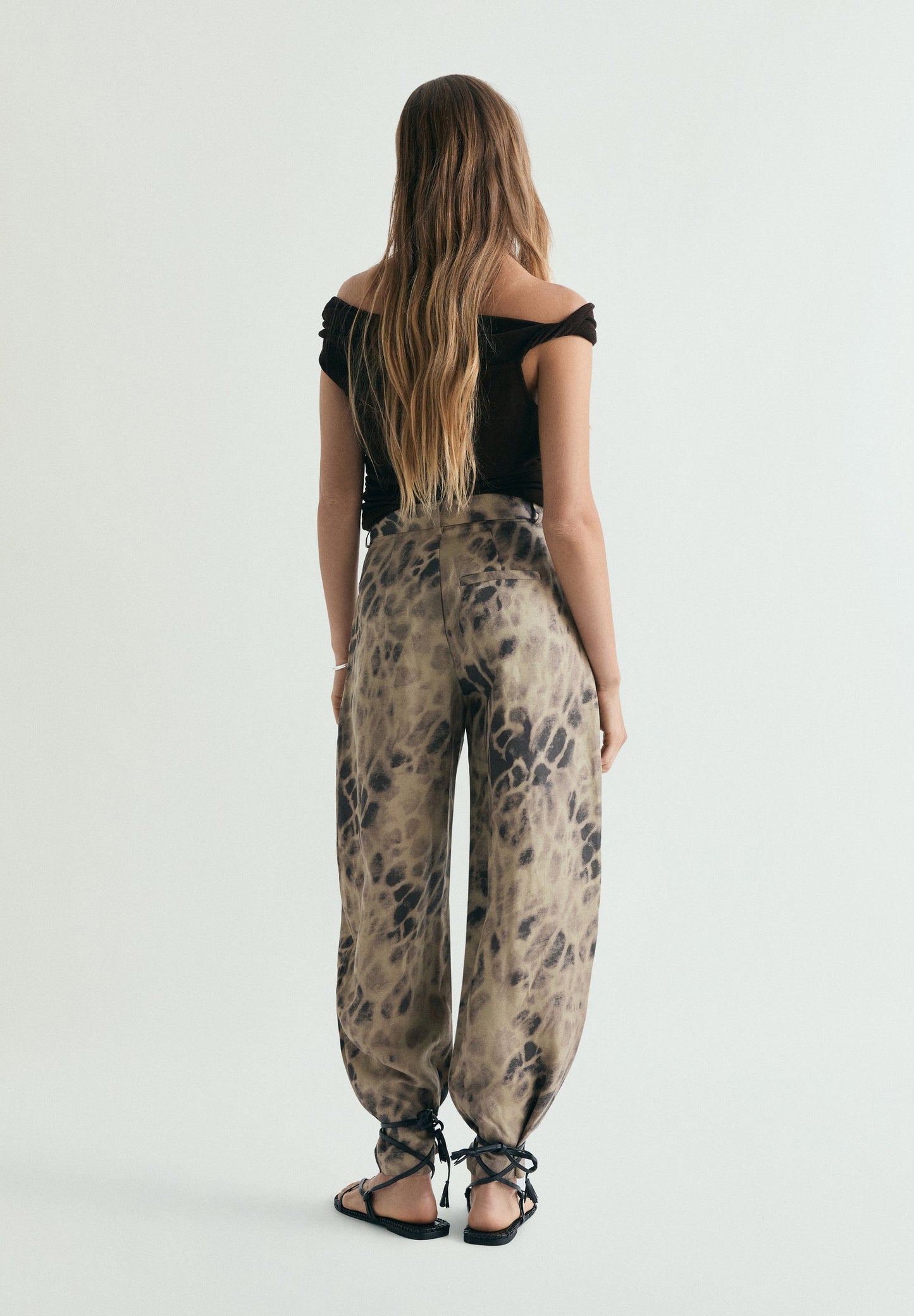 LINEN BALLOON TROUSERS
