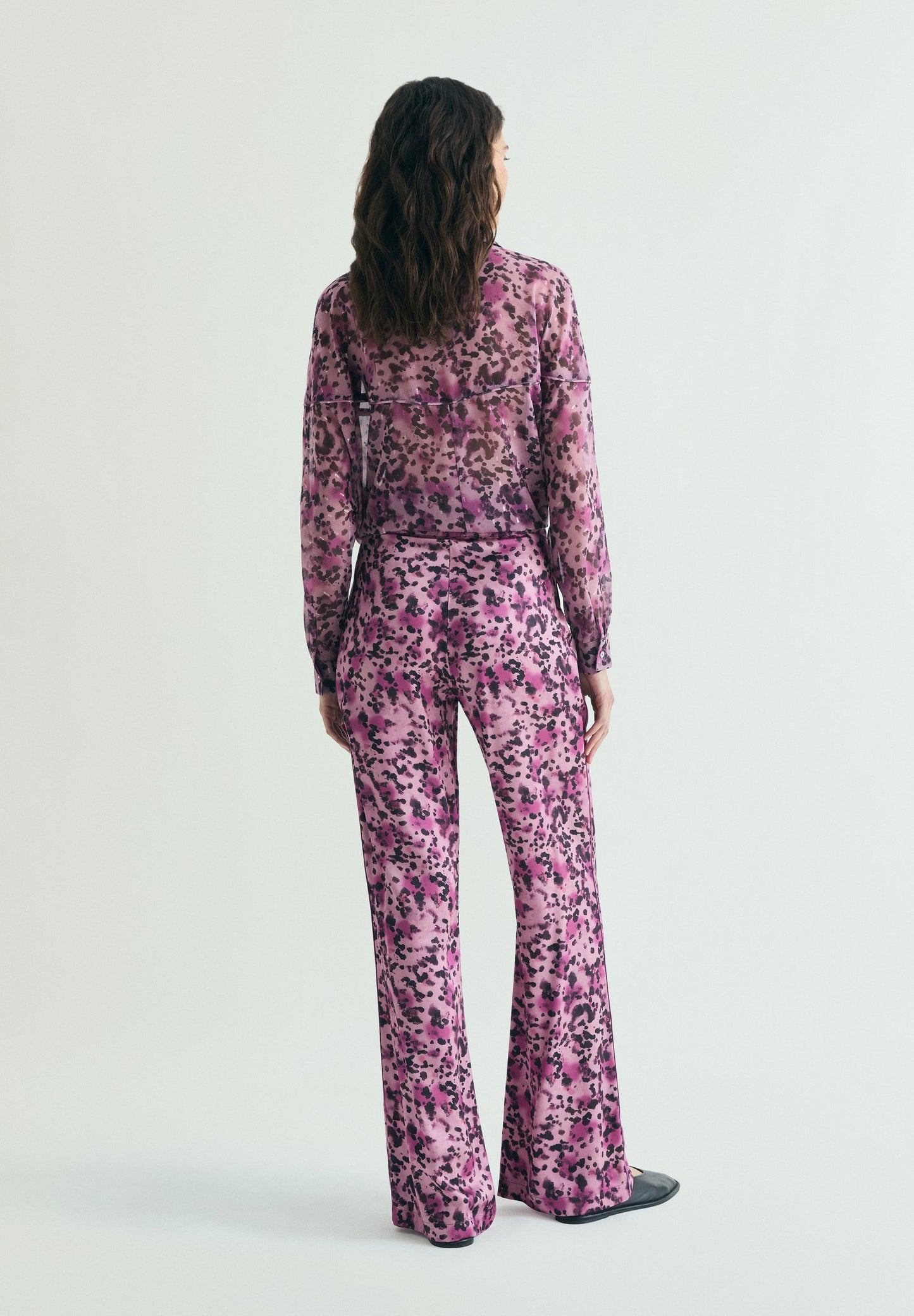 FLUID ANIMAL PRINT TROUSERS
