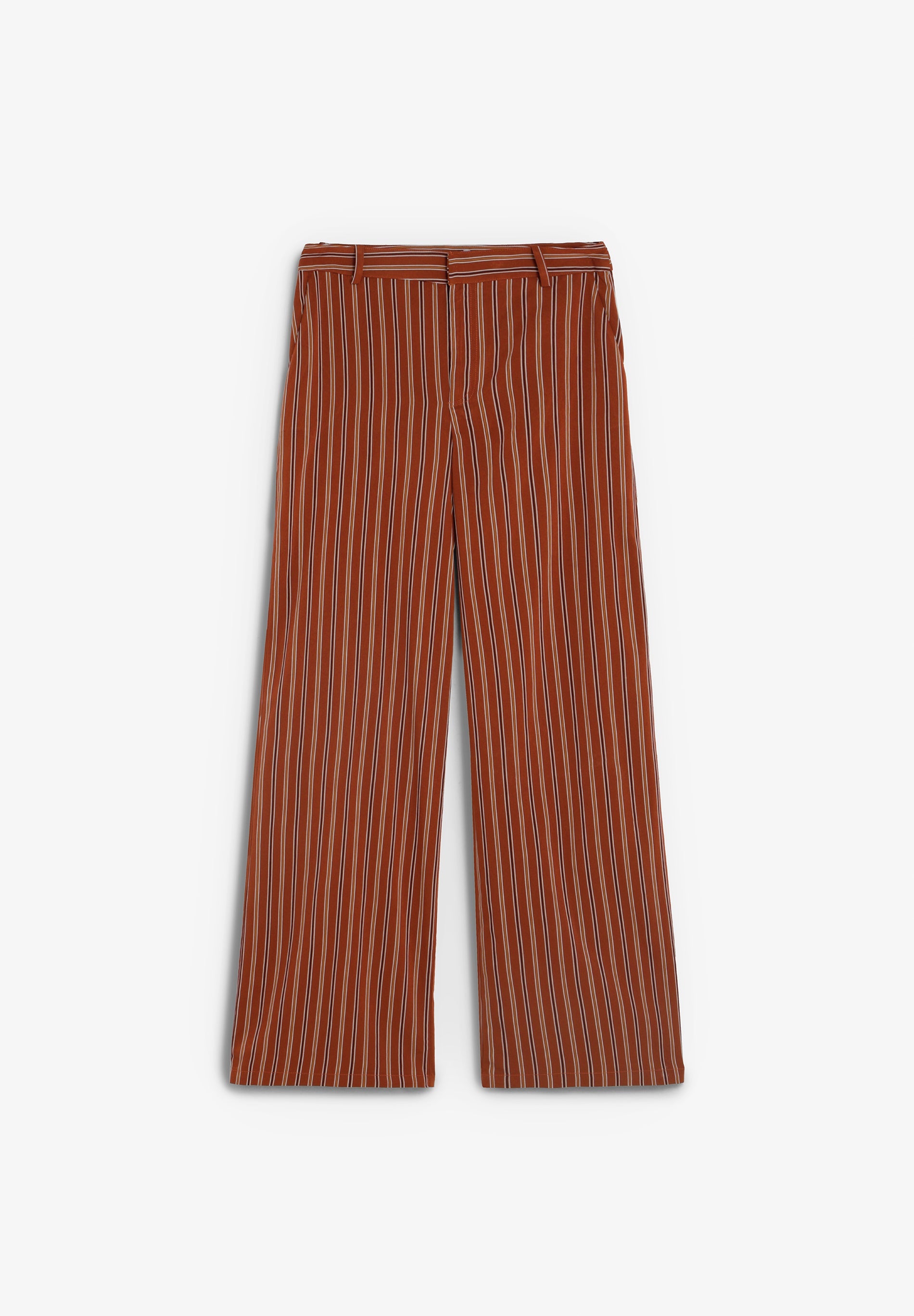 TERRACOTA STRIPED TROUSERS