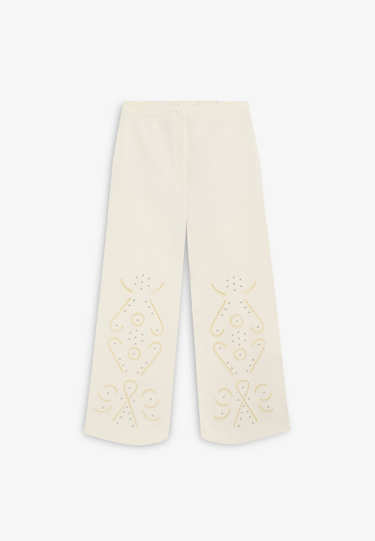 TROUSERS WITH PERFORATED DETAILS