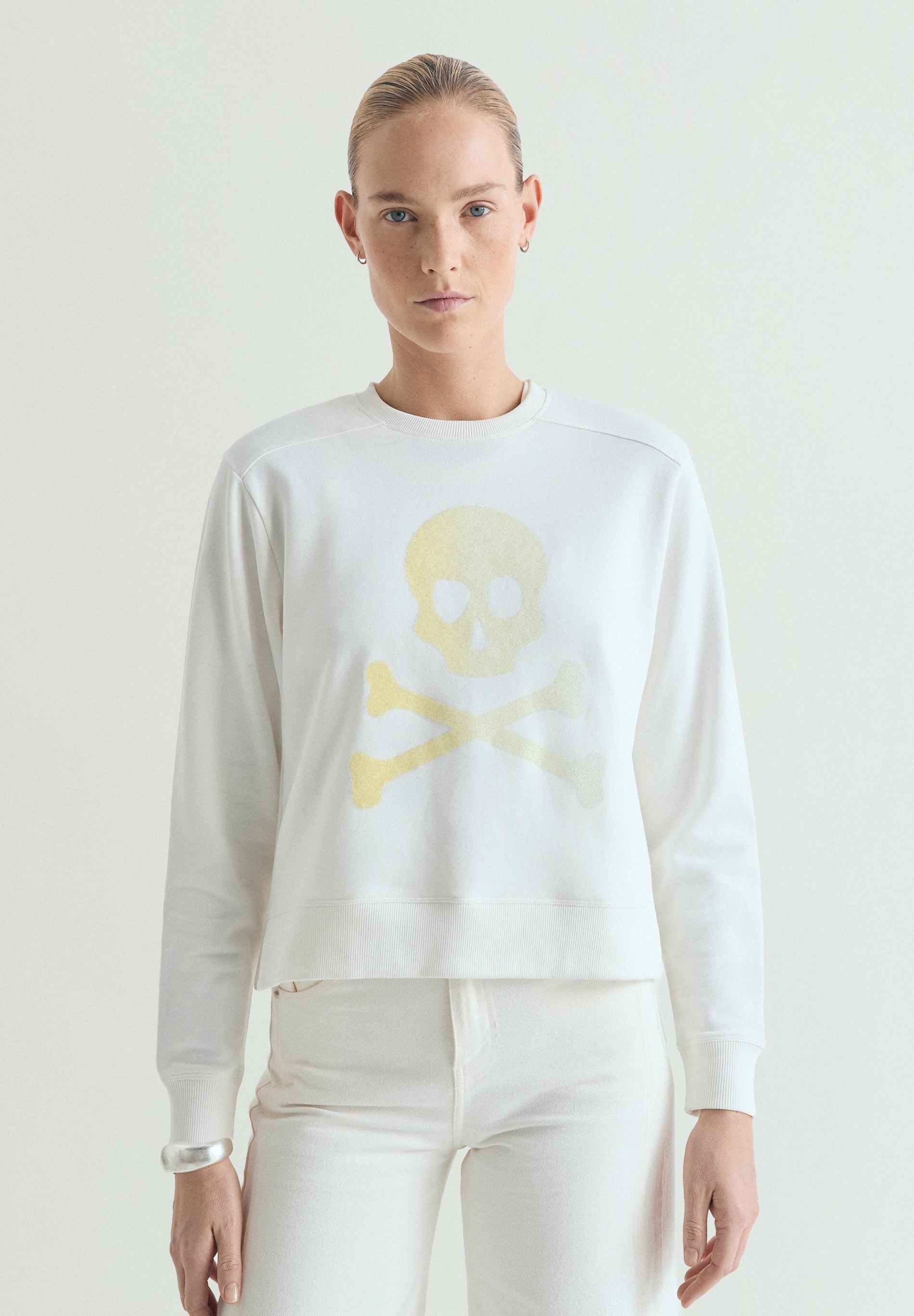 GLITTER SKULL SWEATSHIRT