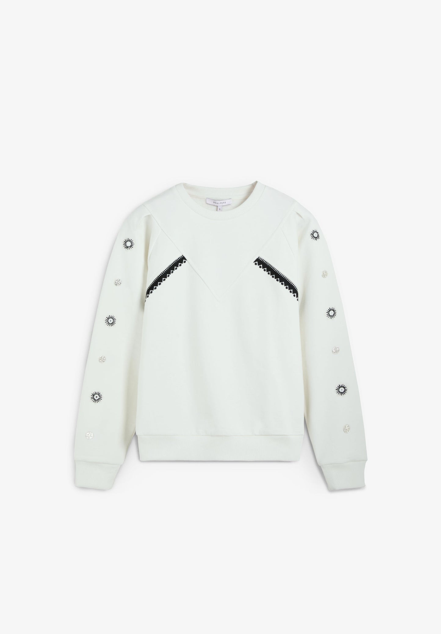 EMBROIDERED SWEATSHIRT WITH APPLIQUÉS