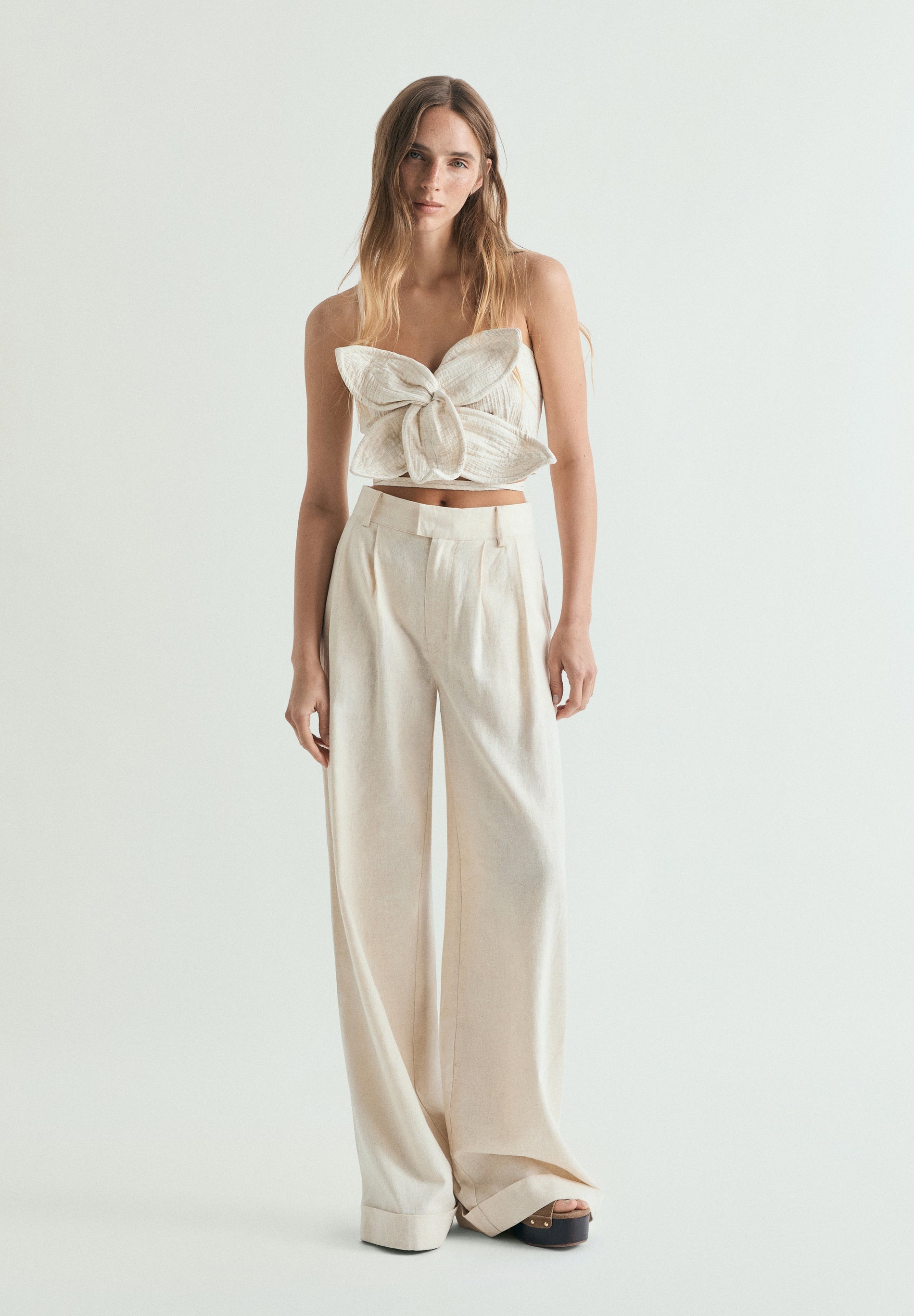 DART LINEN TROUSERS
