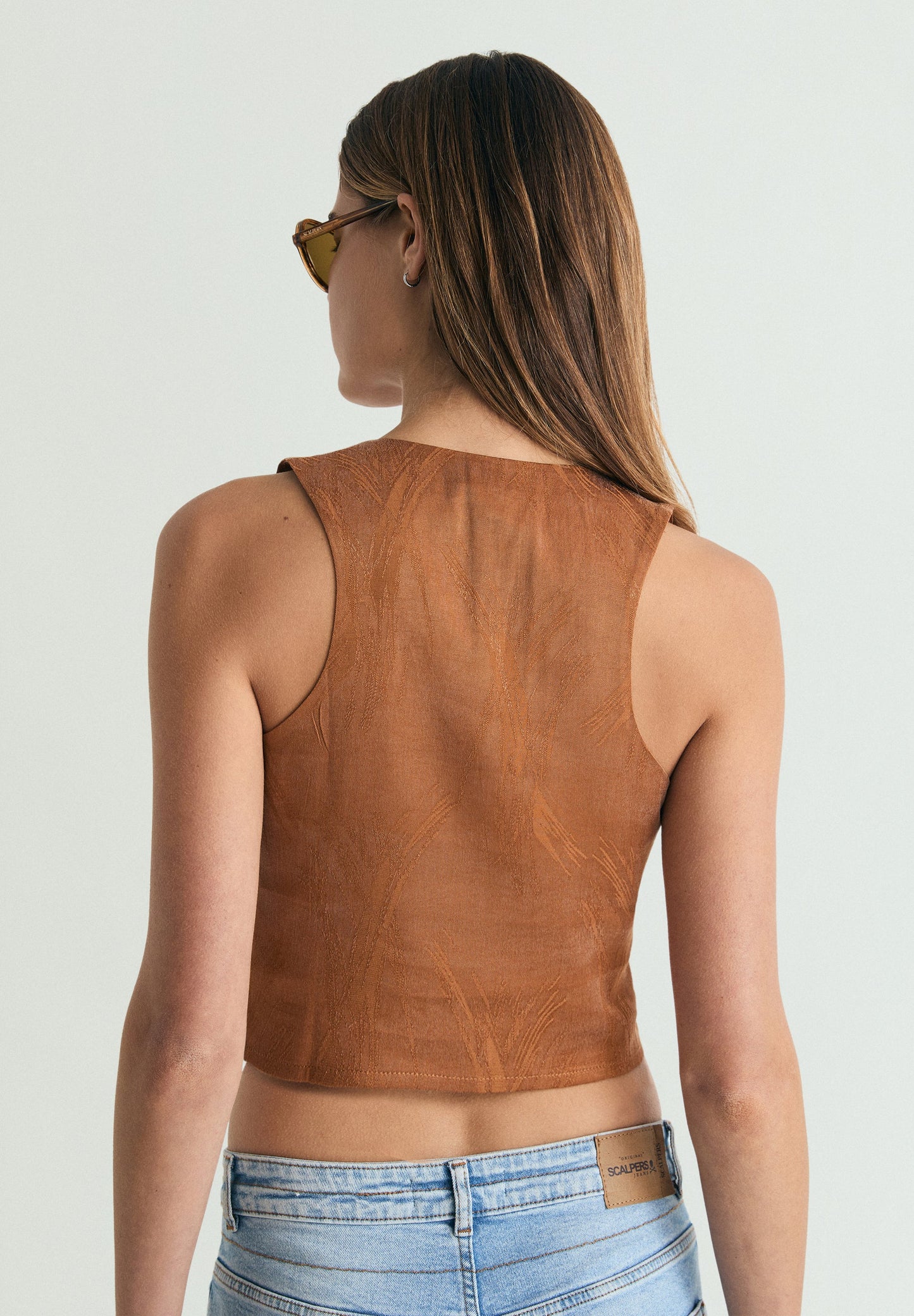 JACQUARD CROSSOVER TOP