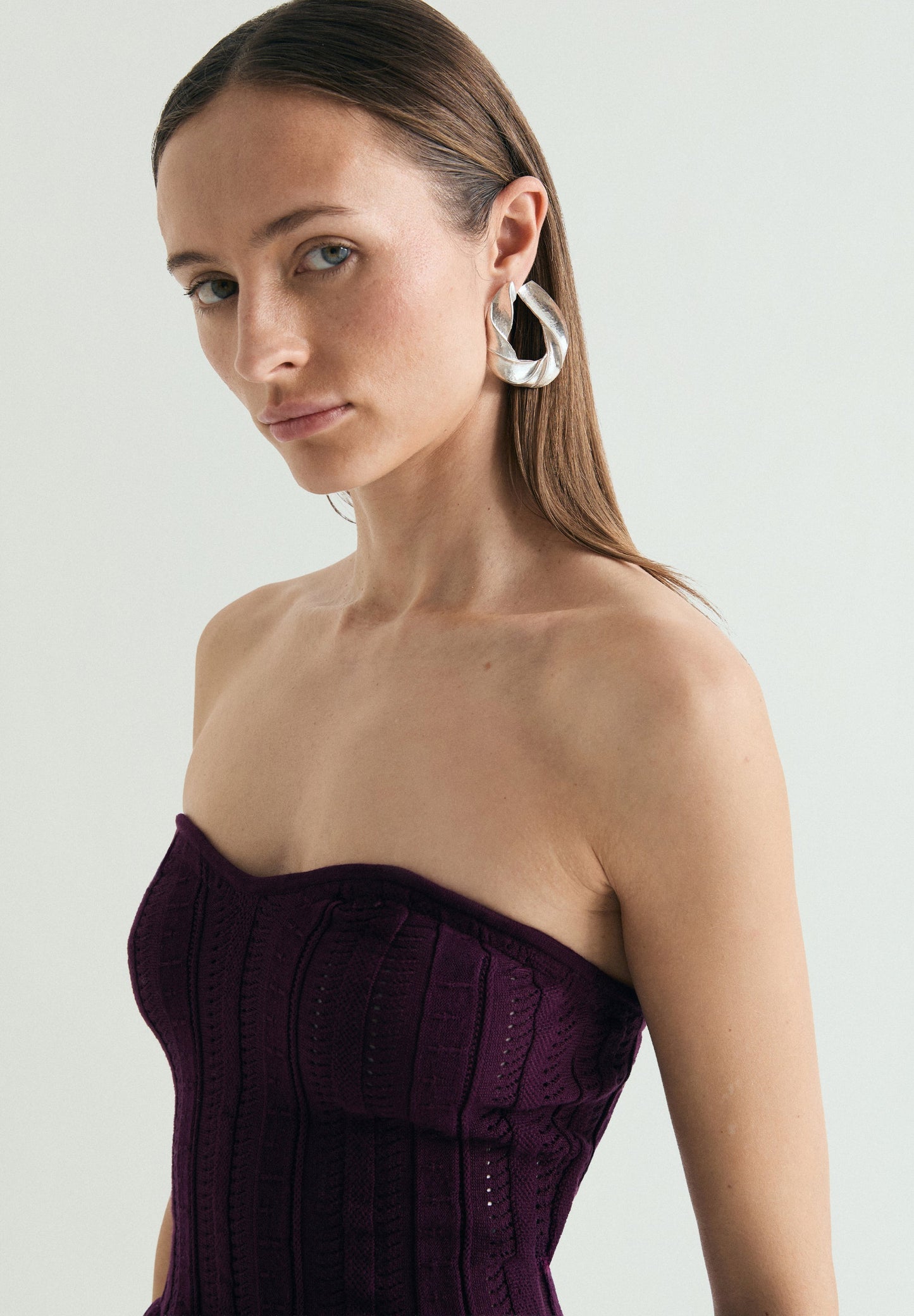 PEPLUM TOP WITH RHINESTONES