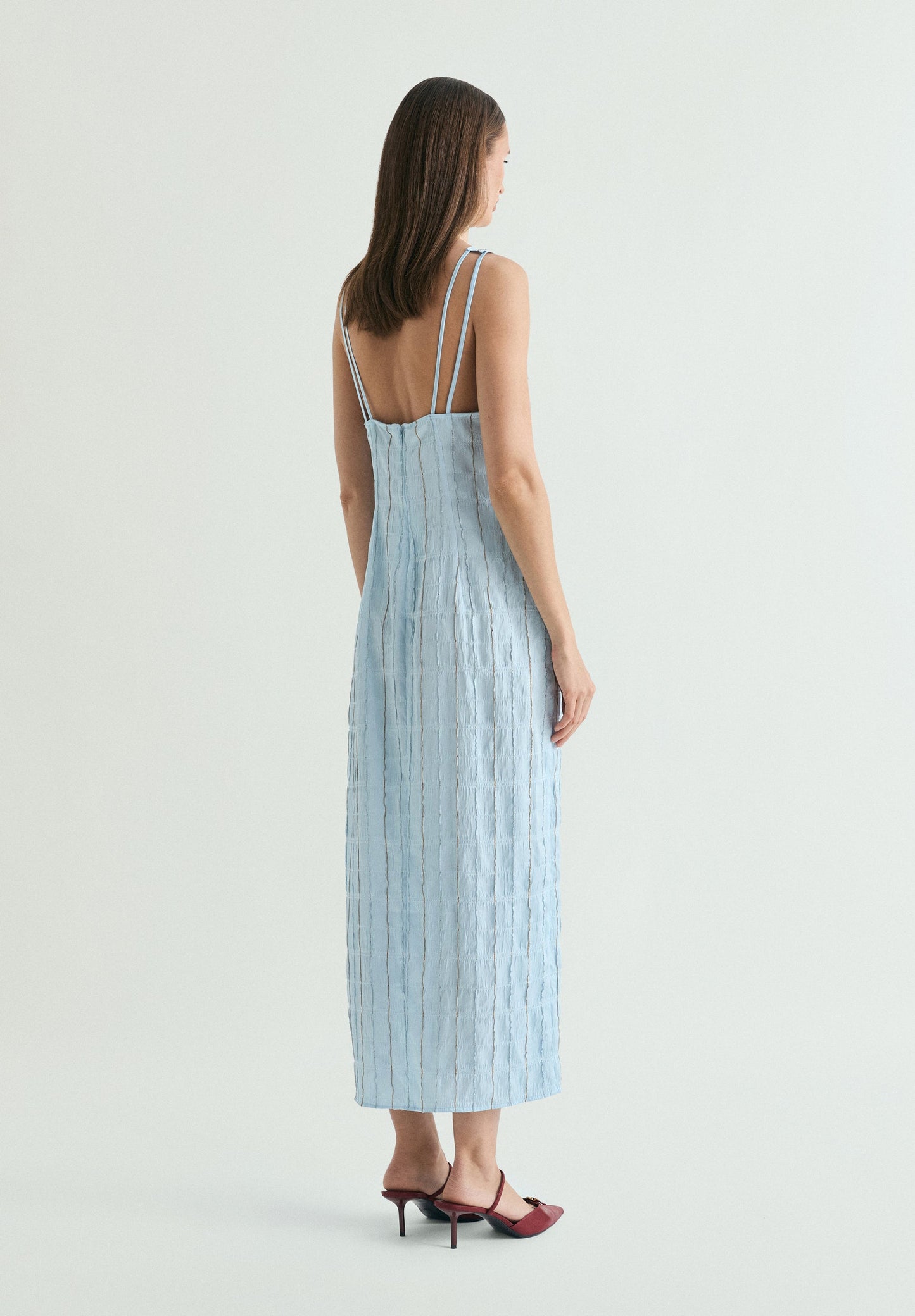 TEXTURED MIDI DRESS