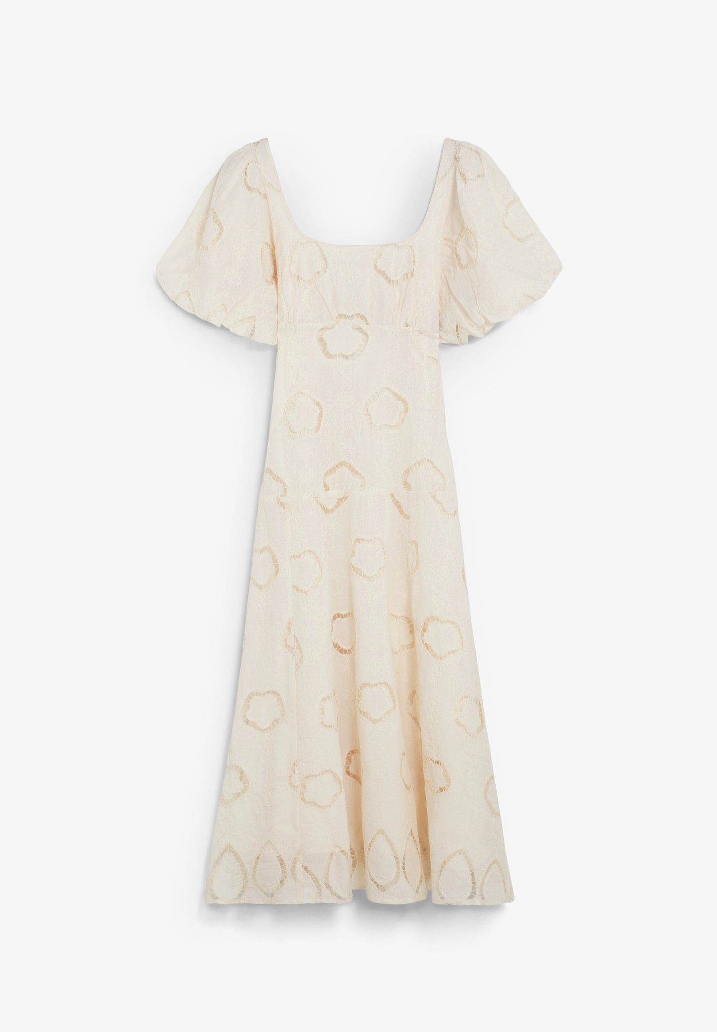 PUFF SLEEVE MIDI DRESS