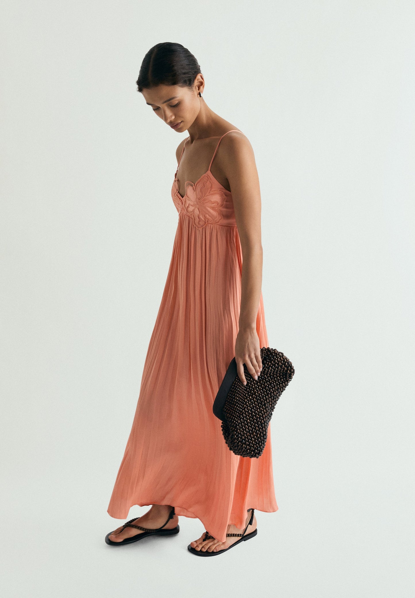 MIDI DRESS WITH FLORAL DETAIL