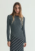 CONTRAST STRIPED DRESS