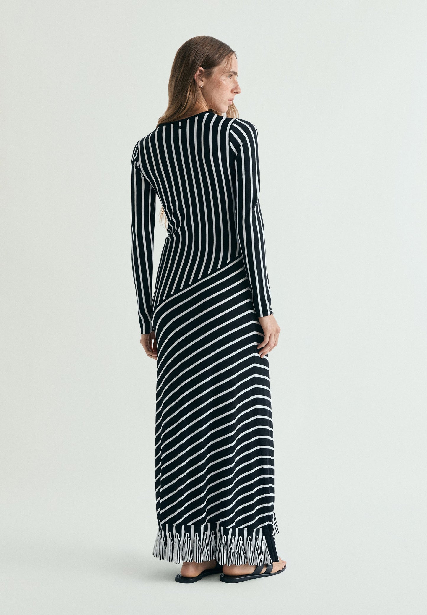 CONTRAST STRIPED DRESS