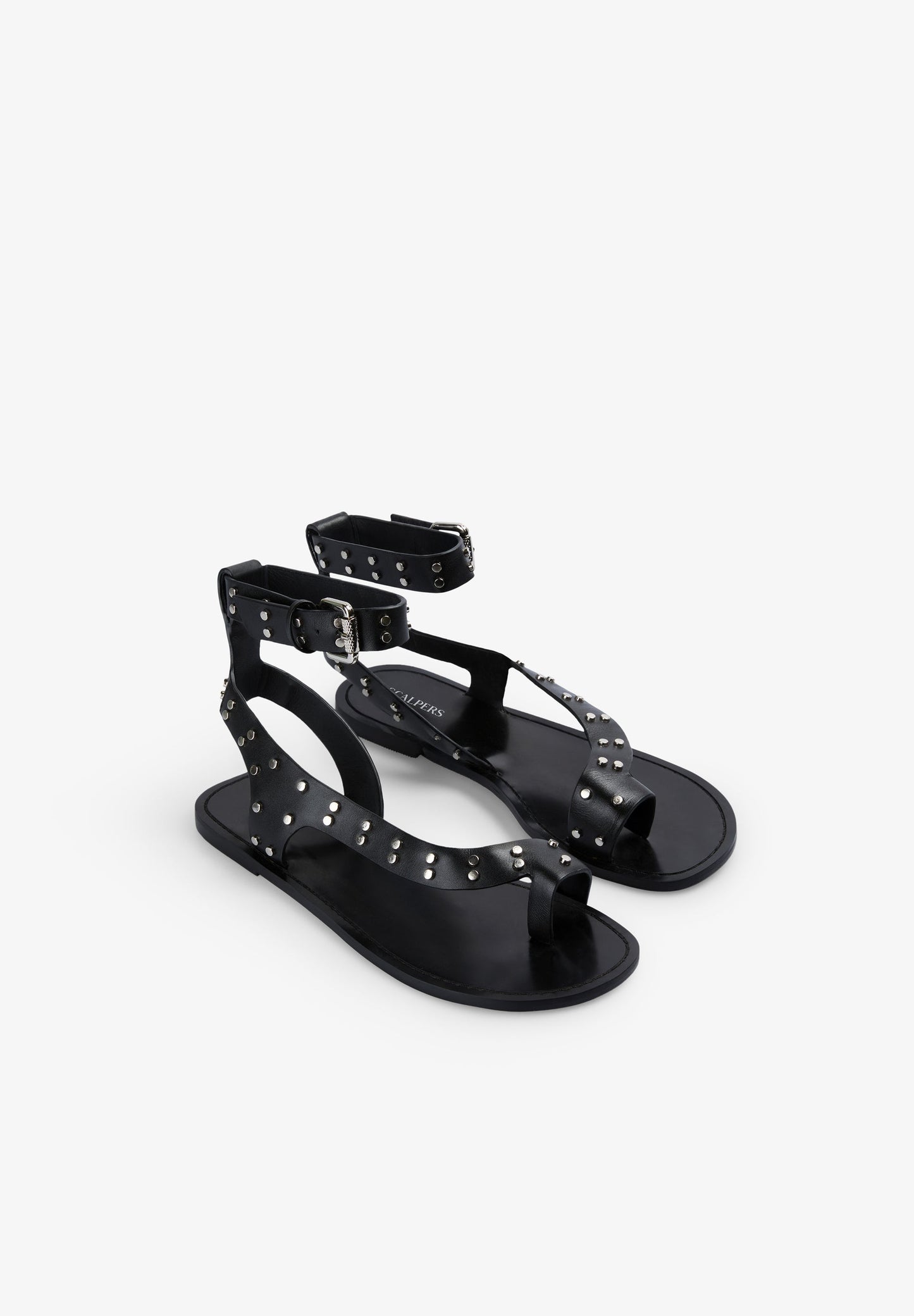 STUDDED LEATHER SANDALS