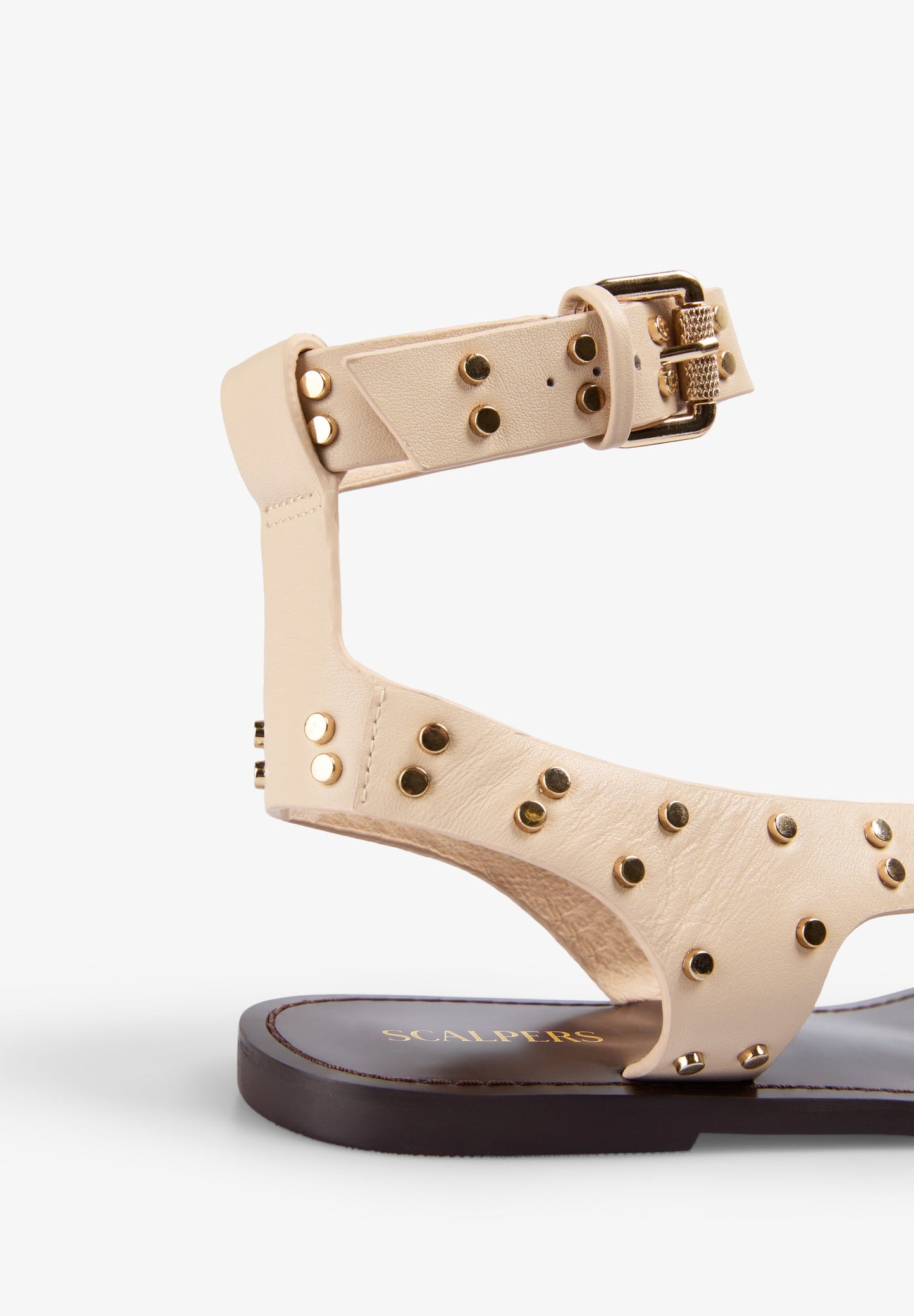 STUDDED LEATHER SANDALS