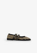 CONTRAST BRAIDED BALLET FLATS