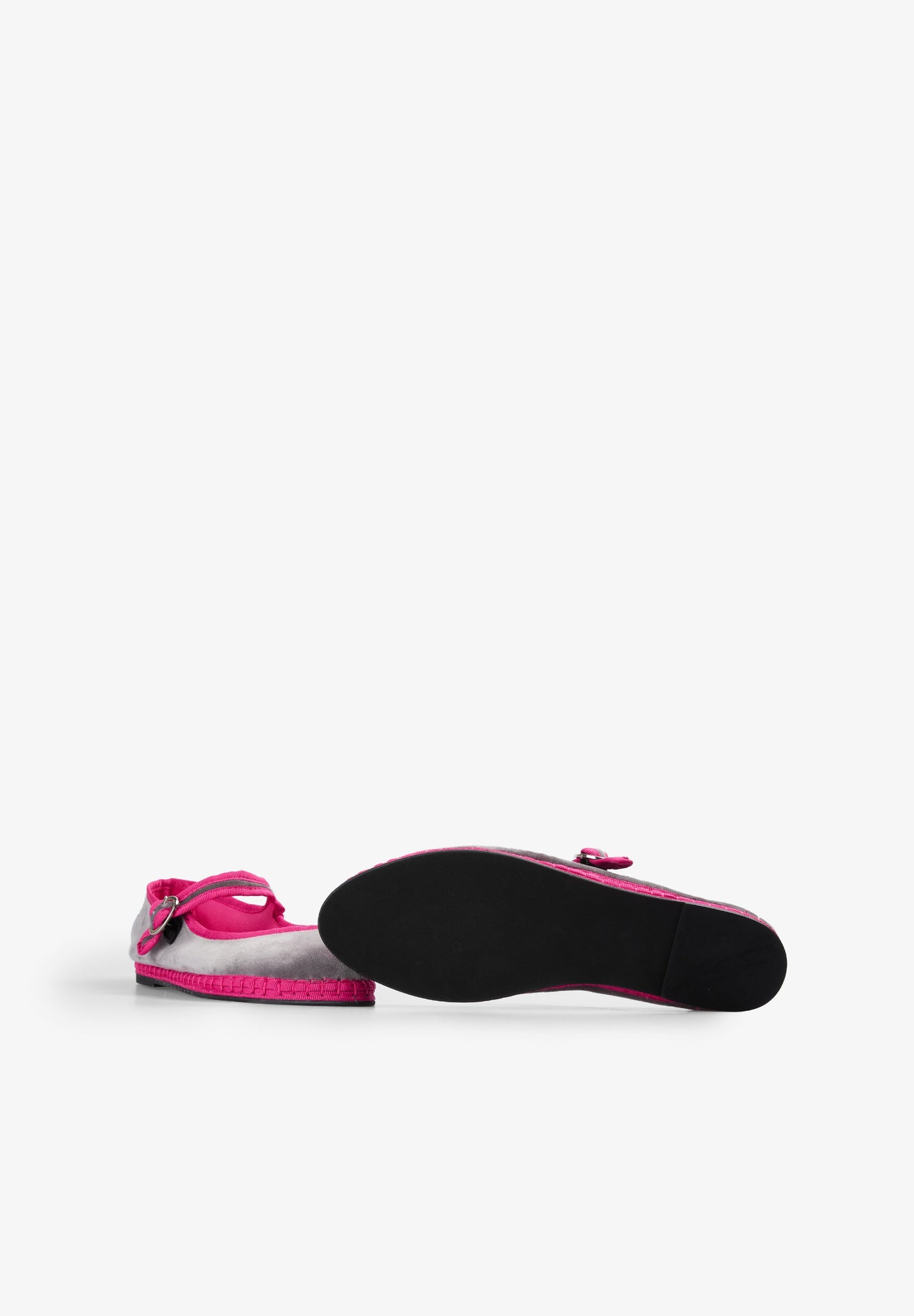 CONTRAST VELVET BALLET FLATS
