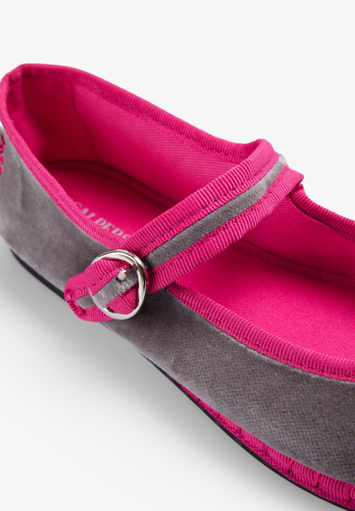 CONTRAST VELVET BALLET FLATS