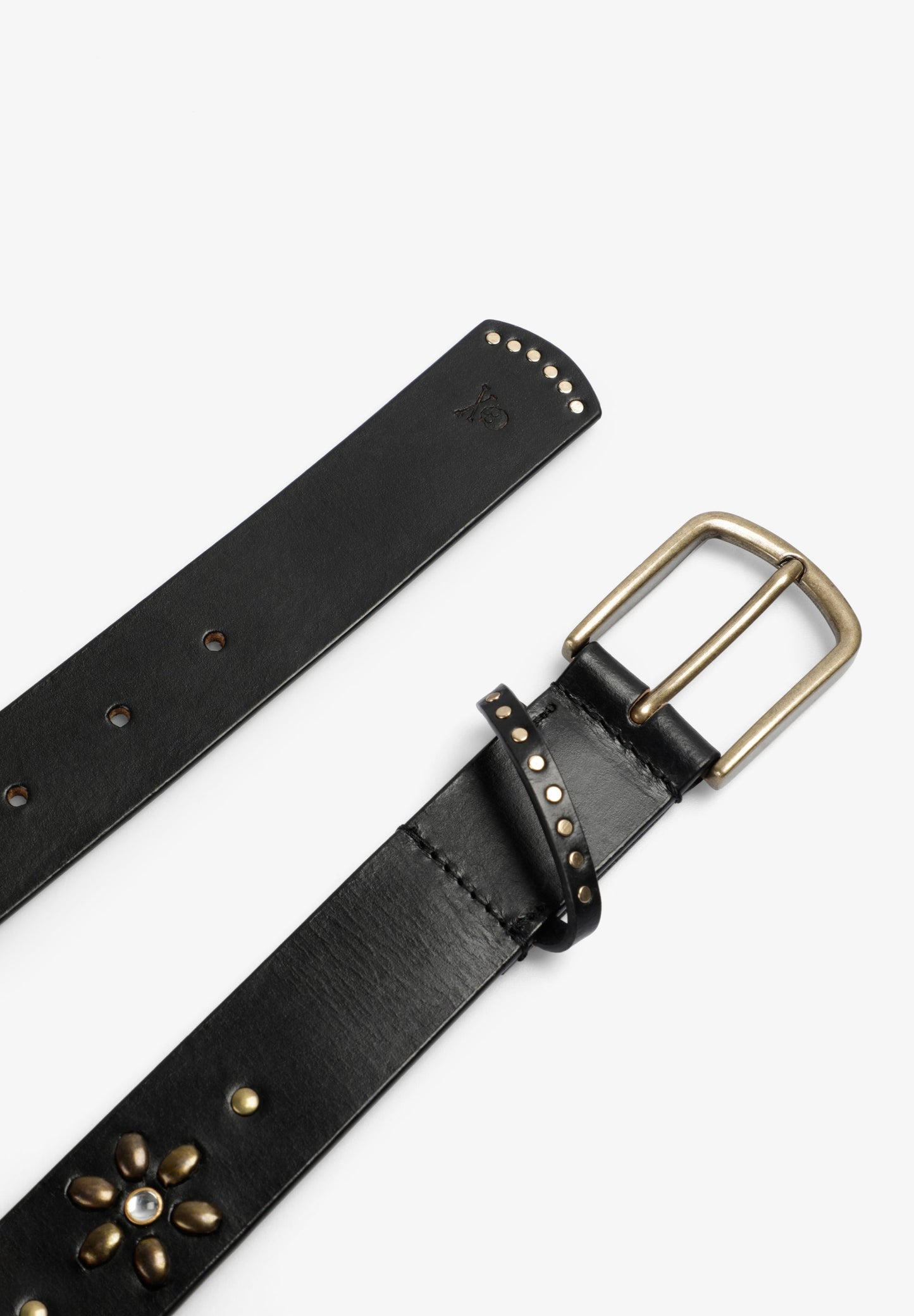 LEATHER BELT WITH STUDS