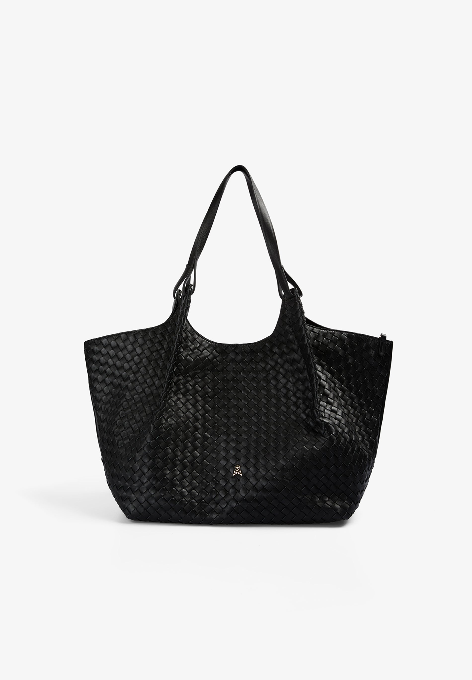 BRAIDED LEATHER TOTE BAG