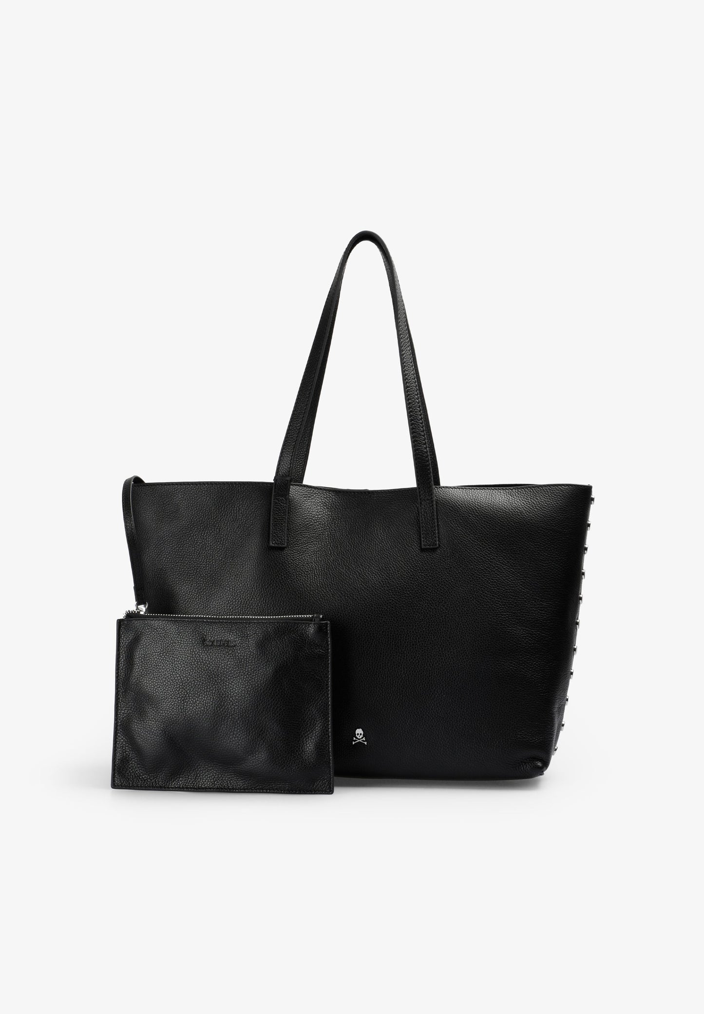 LEATHER TOTE BAG WITH APPLIQUÉS