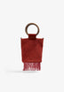 BAG WITH BEADED FRINGES